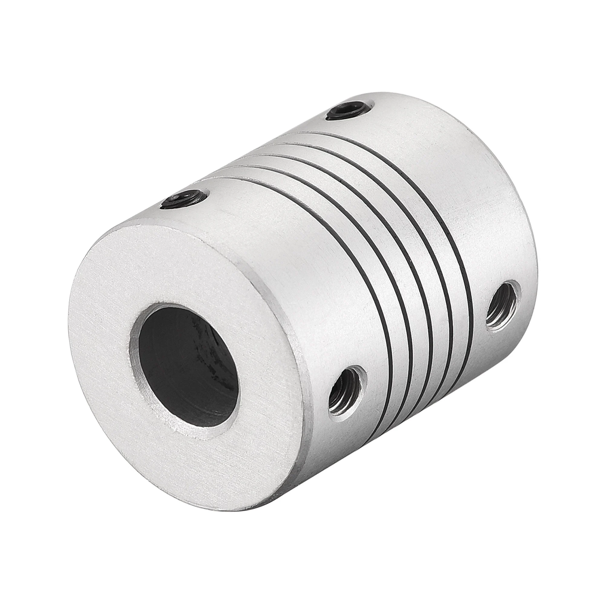 12mm to 10mm Aluminum Alloy Shaft Coupling Flexible Coupler Motor Connector Joint L30xD25 Silver
