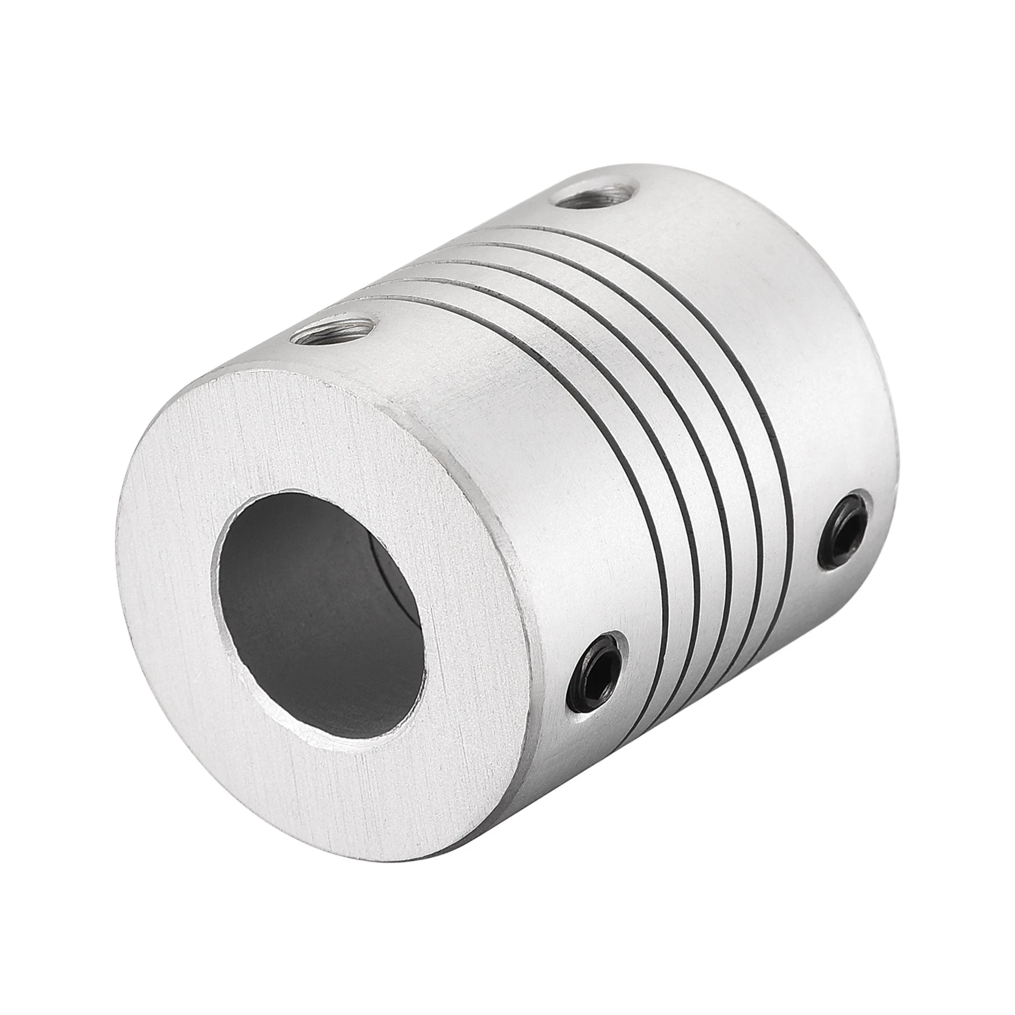 12mm to 12mm Aluminum Alloy Shaft Coupling Flexible Coupler Motor Connector Joint L30xD25 Silver