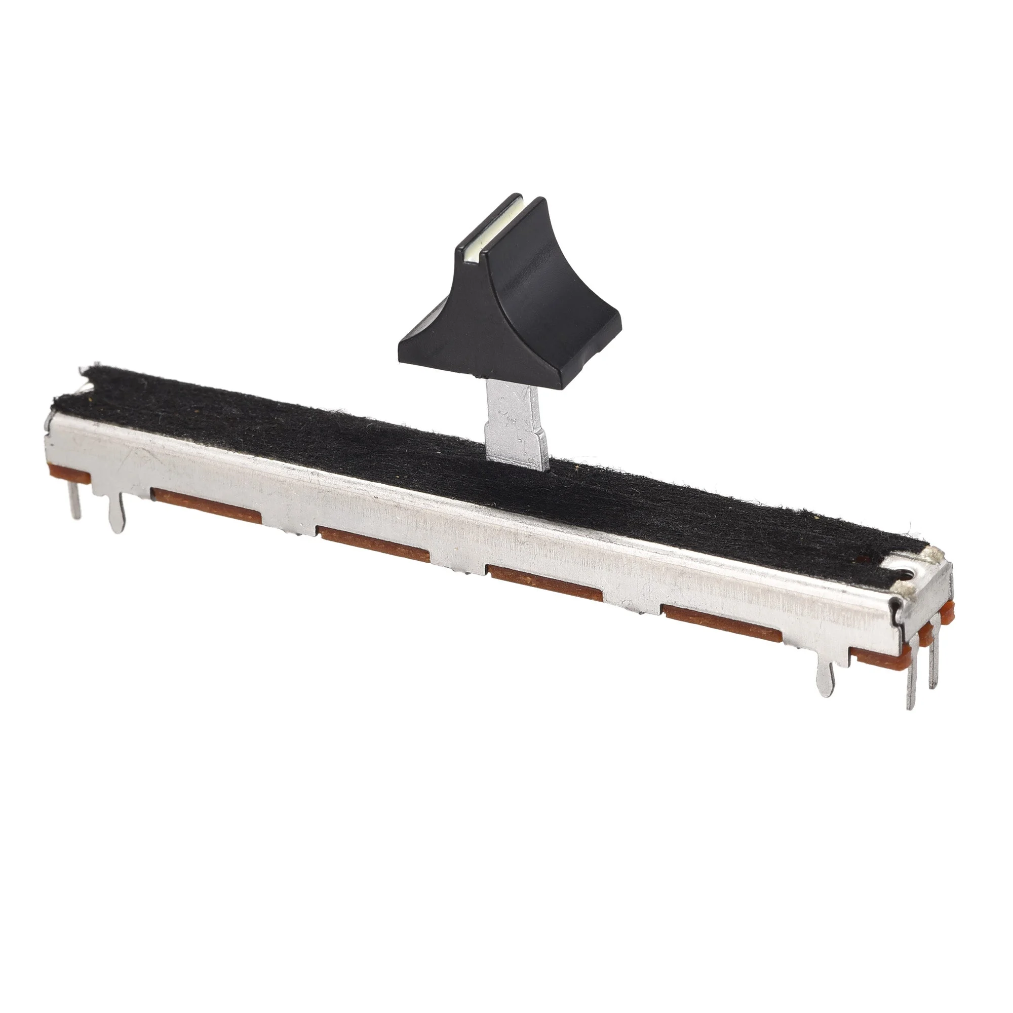 Fader Variable Resistors Mixer 75mm Straight Slide Potentiometer B10K Ohm White Black Knobs