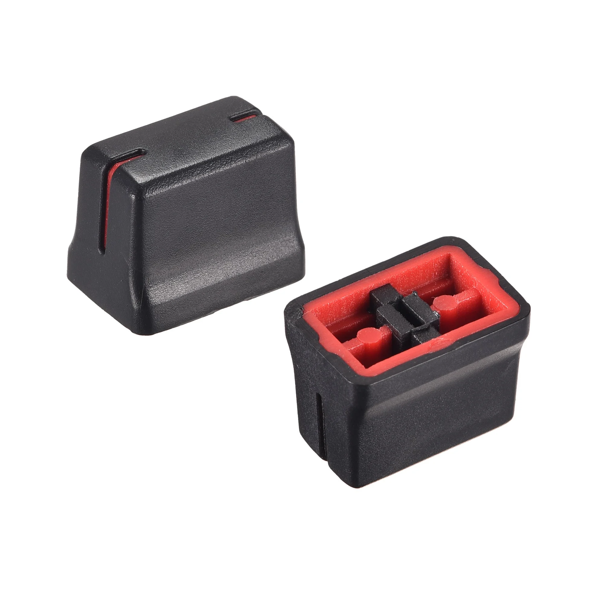 Plastic Straight Slide Potentiometer Flat Push Knob Insert Shaft 4x1mm Red Black 10pcs