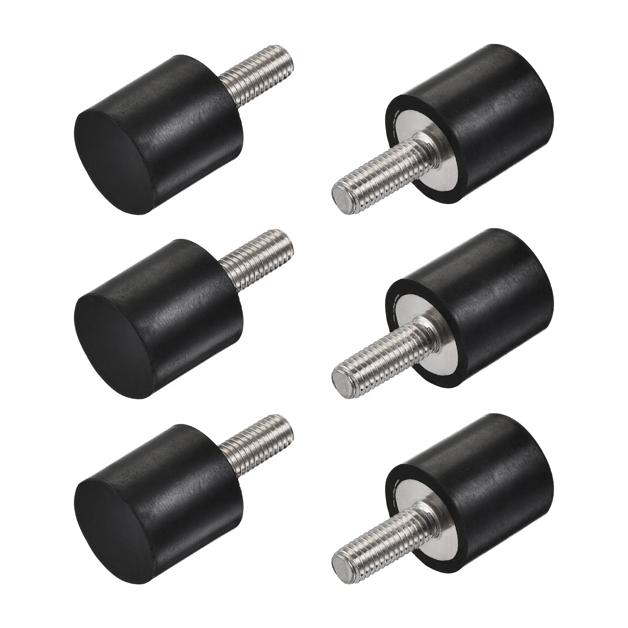 M5 Rubber Mounts, 6pcs Male Thread Shock Absorber, for Motor Generator Compressor Garage Reverse Pump Impact Air Generator Bobbins, D15mmxH15mm