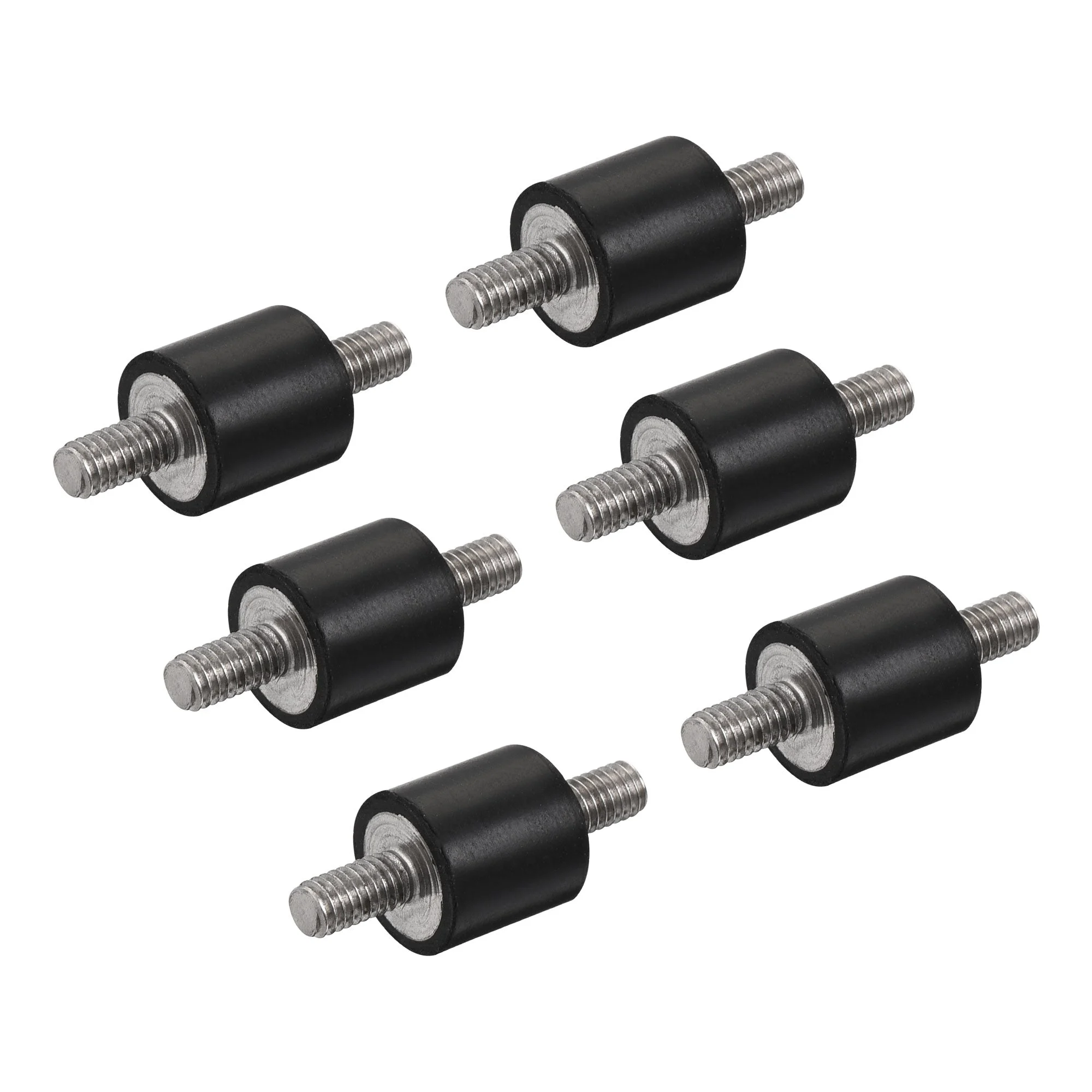 M3 Rubber Mounts, 6pcs Male/Male Shock Absorber, for Motor Generator Compressor Garage Reverse Pump Impact Air Generator Bobbins, D8mmxH8mm