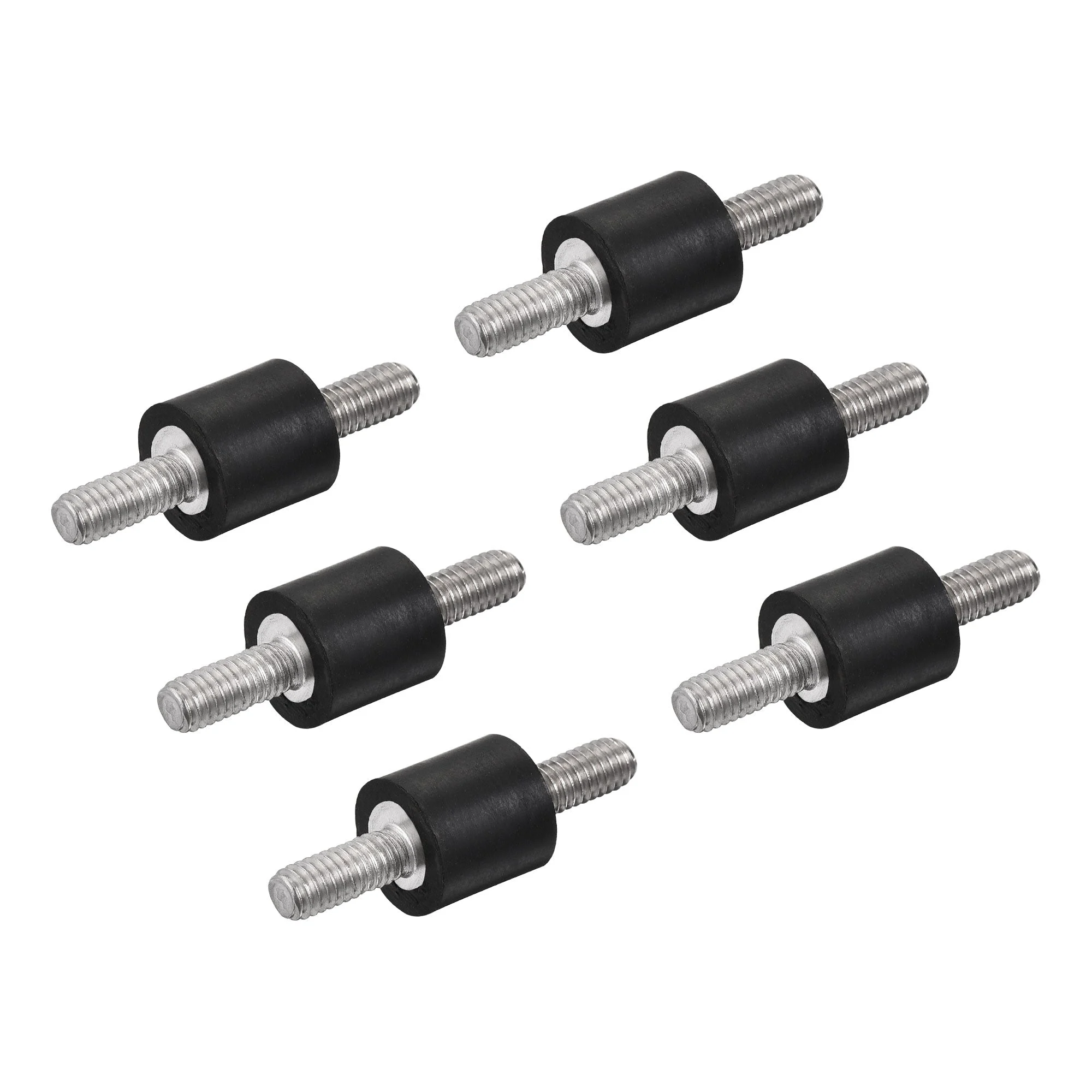 M4 Rubber Mounts, 6pcs Male/Male Shock Absorber, for Motor Generator Compressor Garage Reverse Pump Impact Air Generator Bobbins, D10mmxH10mm