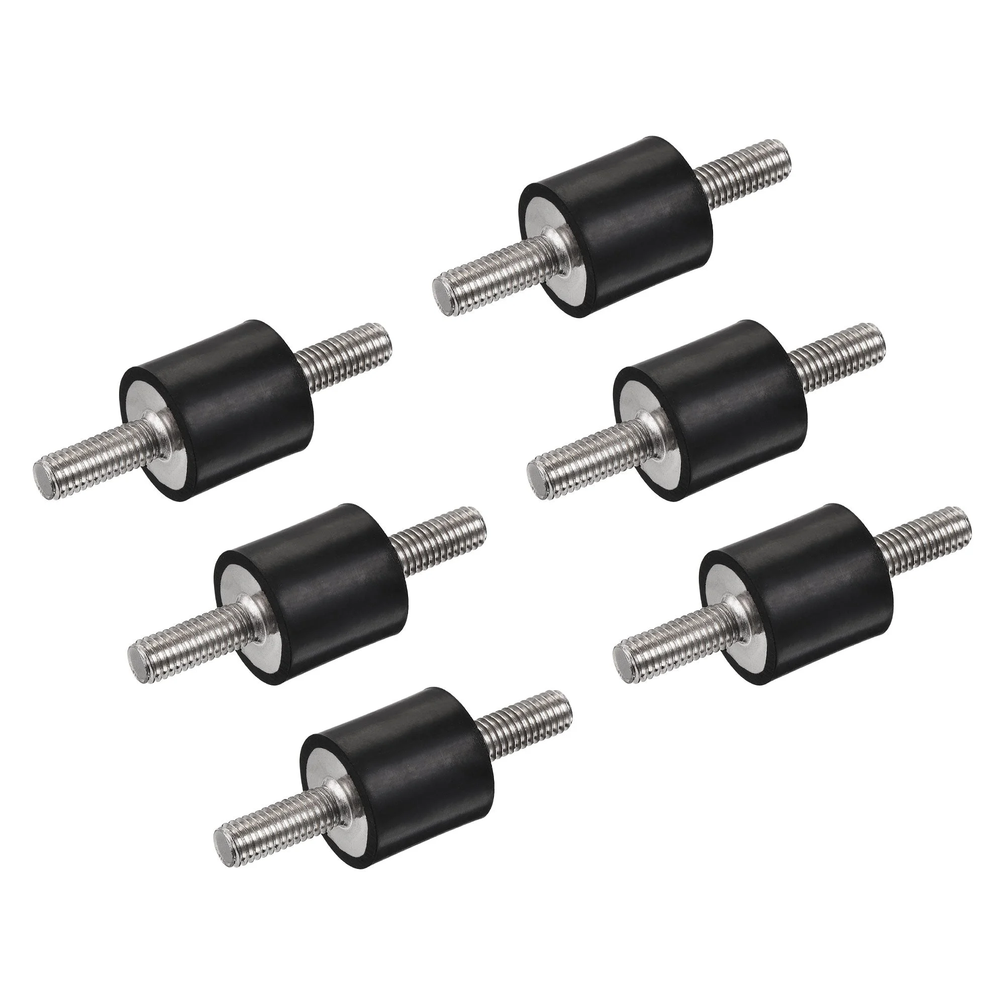 M5 Rubber Mounts, 6pcs Male/Male Shock Absorber, for Motor Generator Compressor Garage Reverse Pump Impact Air Generator Bobbins, D15mmxH15mm