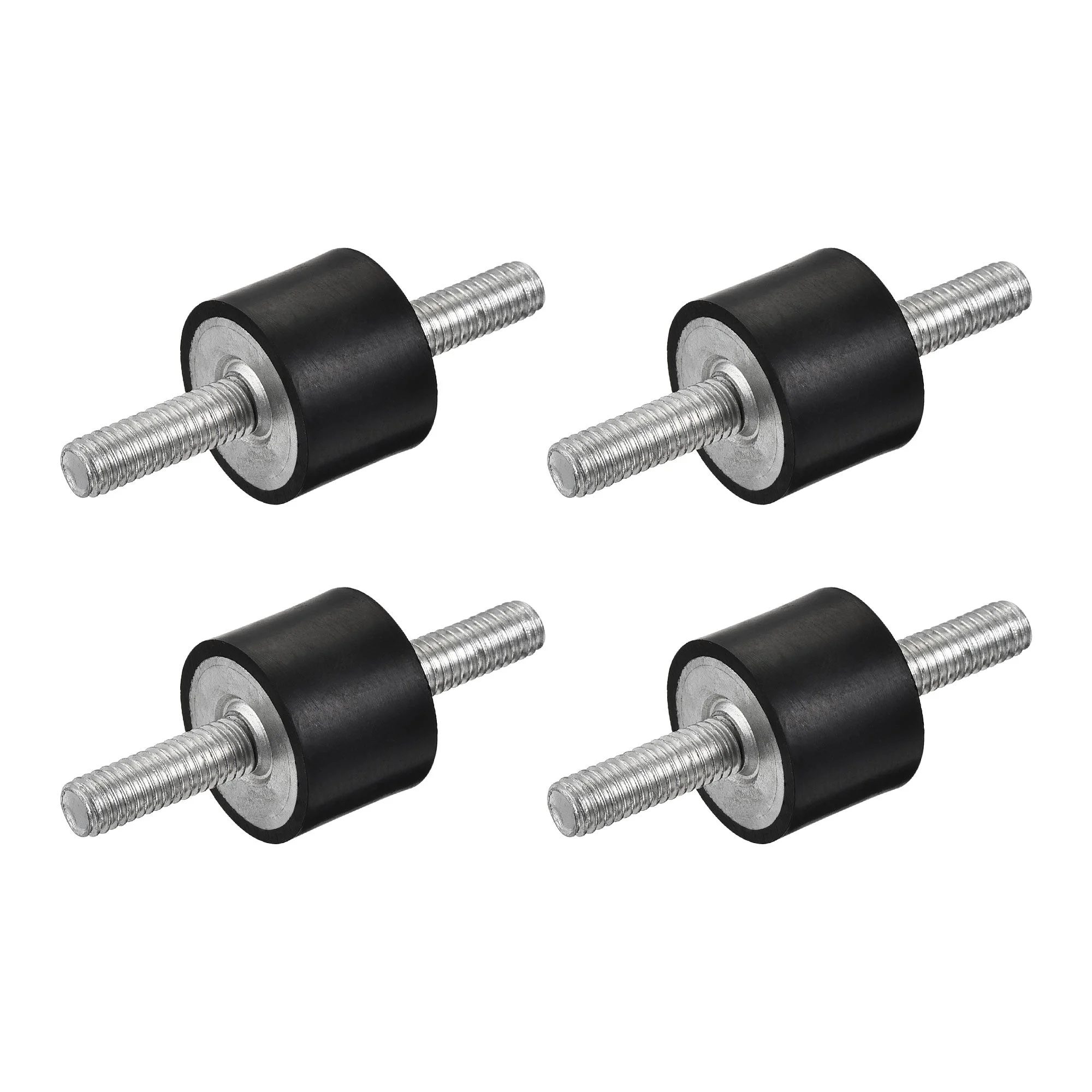 M6 Rubber Mounts, 4pcs Male/Male Shock Absorber, for Motor Generator Compressor Garage Reverse Pump Impact Air Generator Bobbins, D20mmxH15mm
