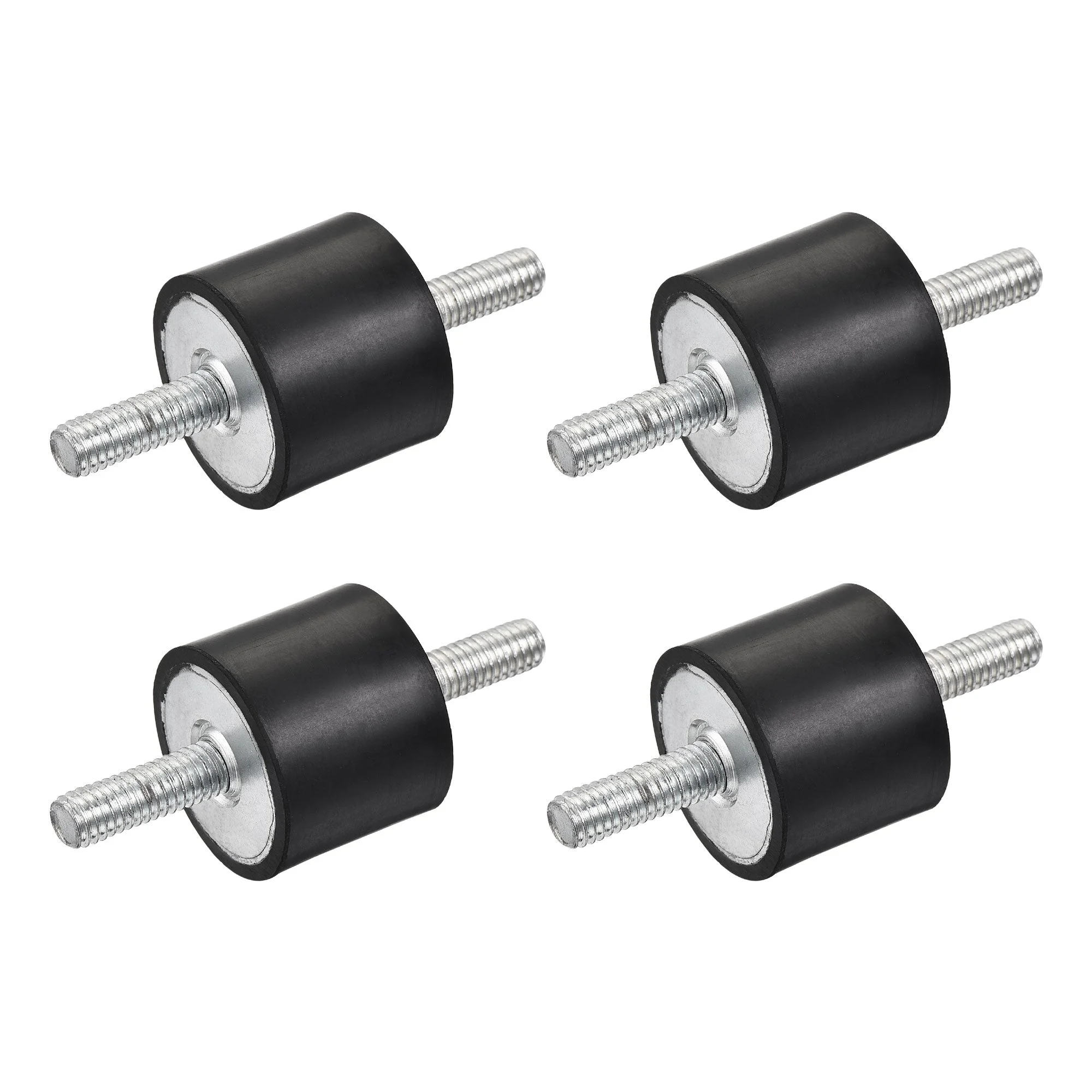 M6 Rubber Mounts, 4pcs Male/Male Shock Absorber, for Motor Generator Compressor Garage Reverse Pump Impact Air Generator Bobbins, D25mmxH20mm