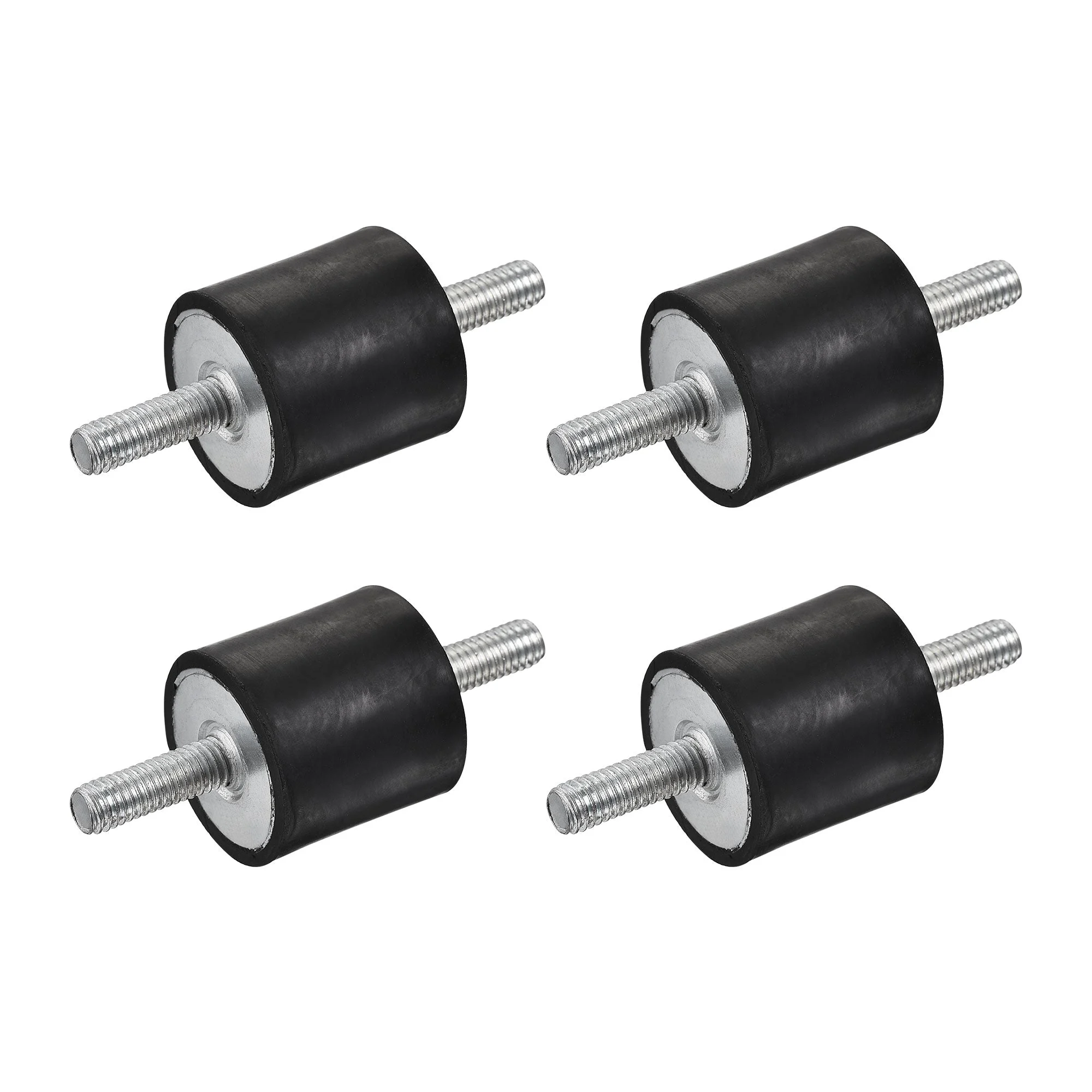 M6 Rubber Mounts, 4pcs Male/Male Shock Absorber, for Motor Generator Compressor Garage Reverse Pump Impact Air Generator Bobbins, D25mmxH25mm