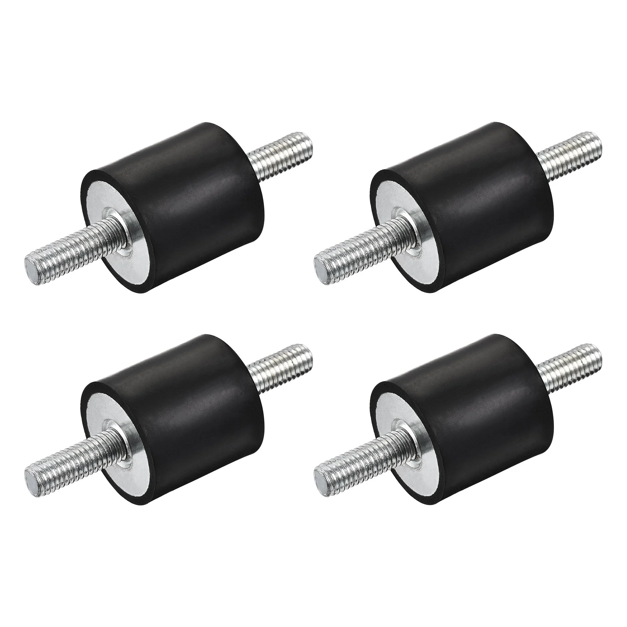 M8 Rubber Mounts, 4pcs Male/Male Vibration Isolator Shock Absorber, for Garage Motor Air Compressor Car Boat Bobbins, D30mmxH30mm