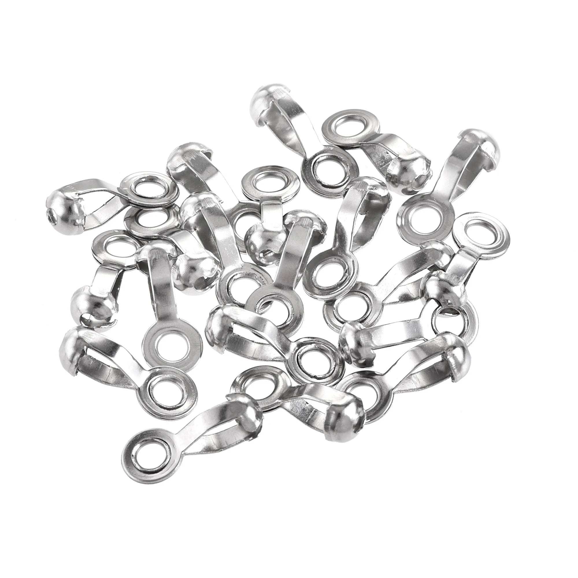 Uxcell Ball Chain Connector 4mm 4.5mm Hole Pull Loop Link Stainless Steel 20pcs