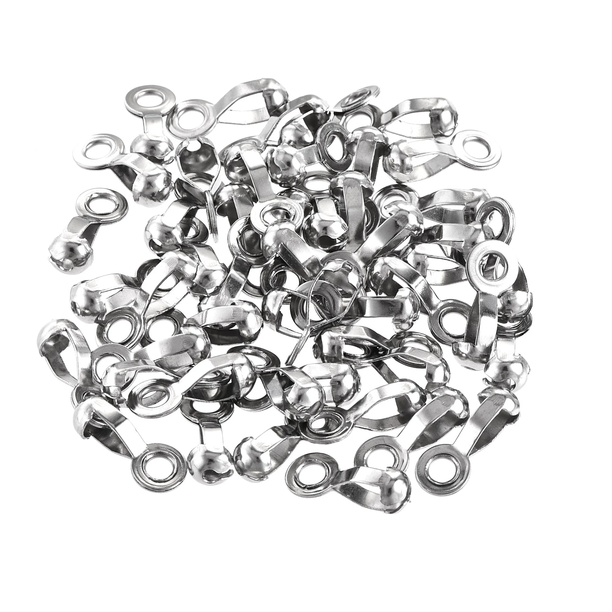 Uxcell Ball Chain Connector 4mm 4.5mm Hole Pull Loop Link Stainless Steel 50pcs