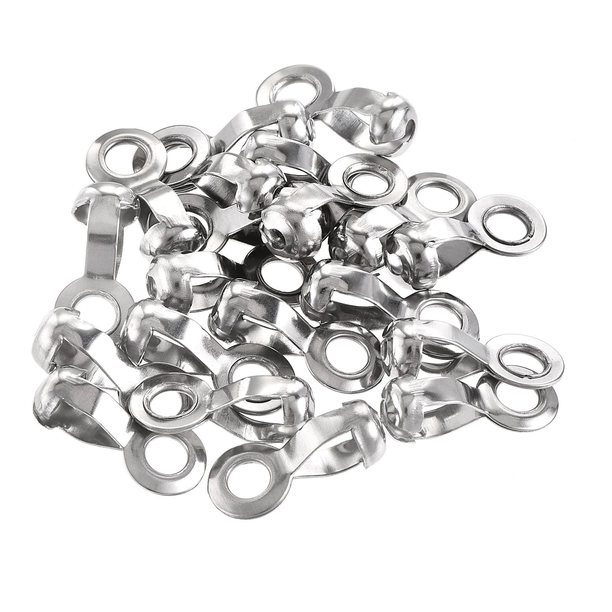 Uxcell Ball Chain Connector 6mm 6.5mm Hole Pull Loop Link Stainless Steel 20pcs