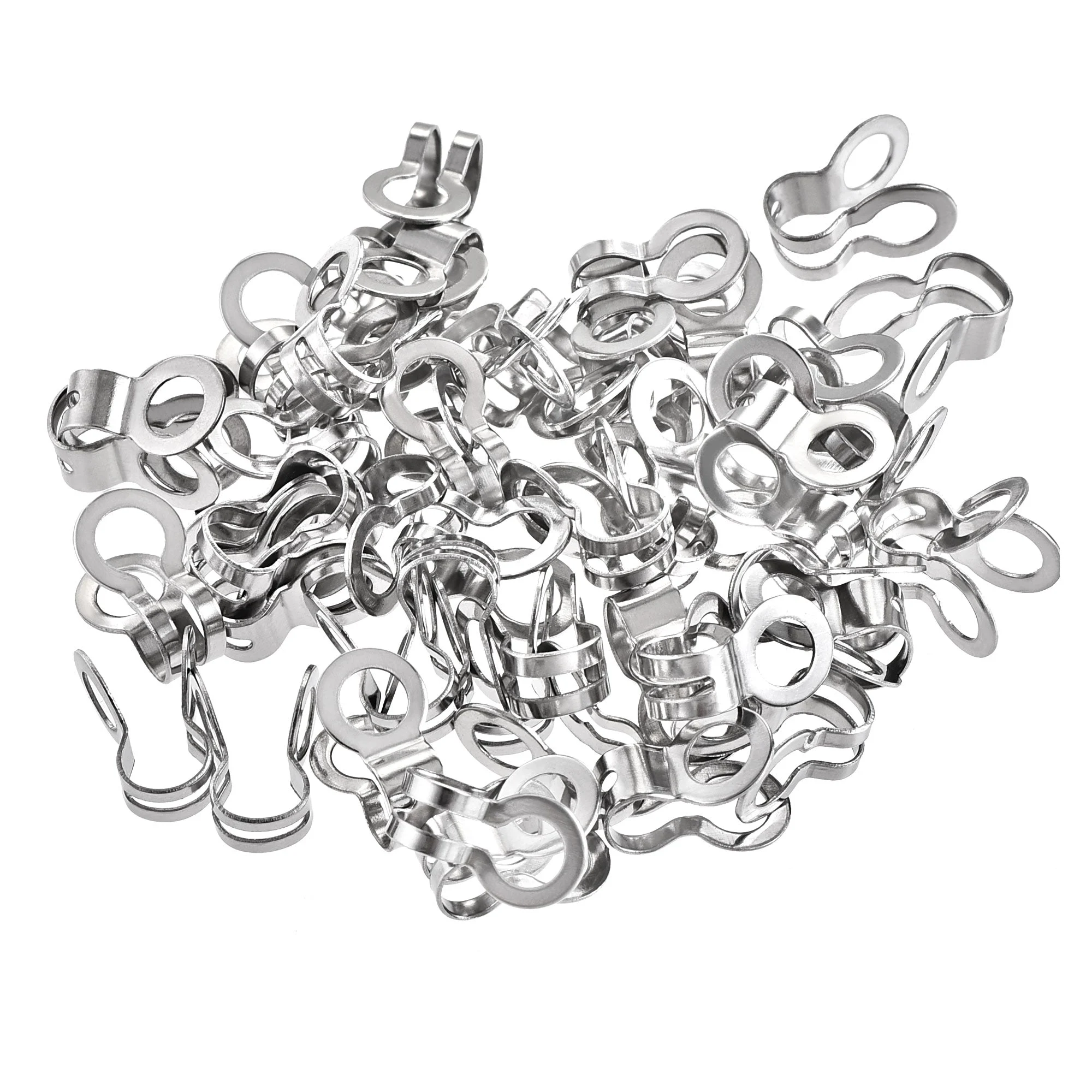 Ball Chain Connector 4mm 4.5mm Double Ring Style Stainless Steel Link 50pcs