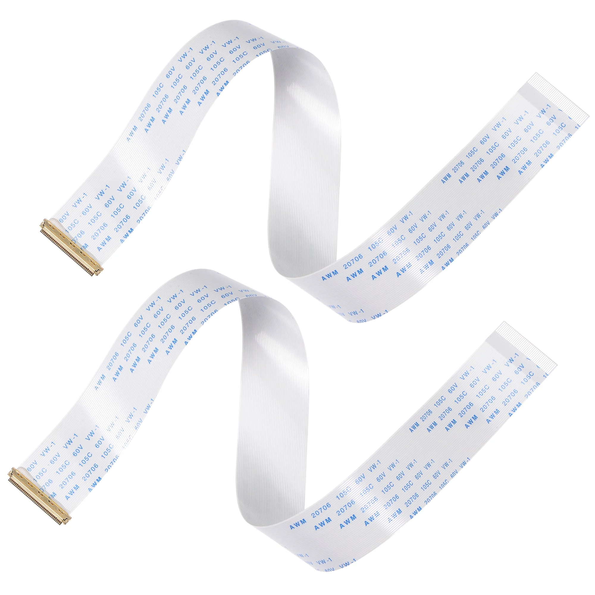 FFC Cable 0.5mm Pitch 40 Pin 300mm Flat Ribbon Cable for LCD Screen a Type 2pcs
