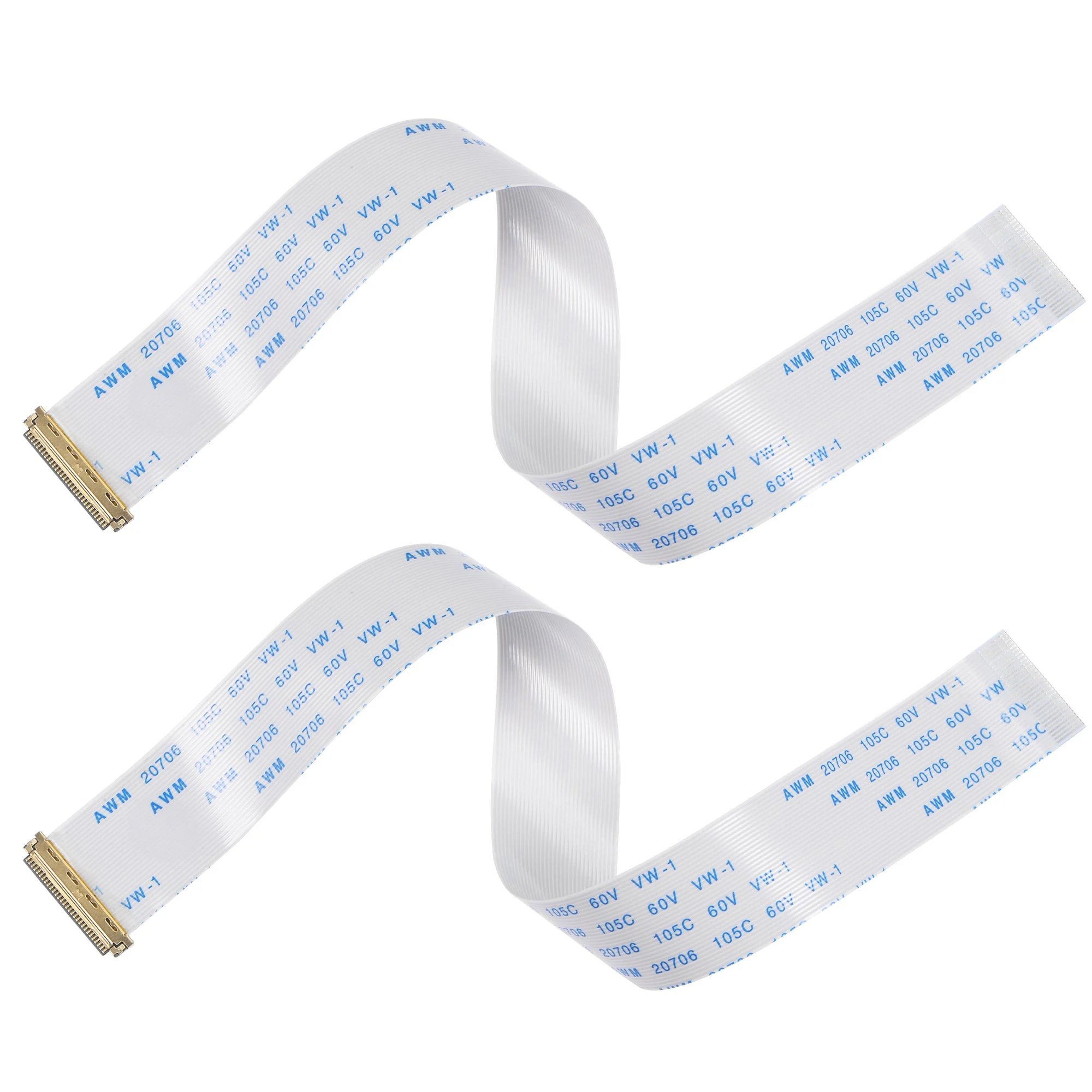 FFC Cable 0.5mm Pitch 30 Pin 200mm Flat Ribbon Cable for LCD Screen a Type 2pcs