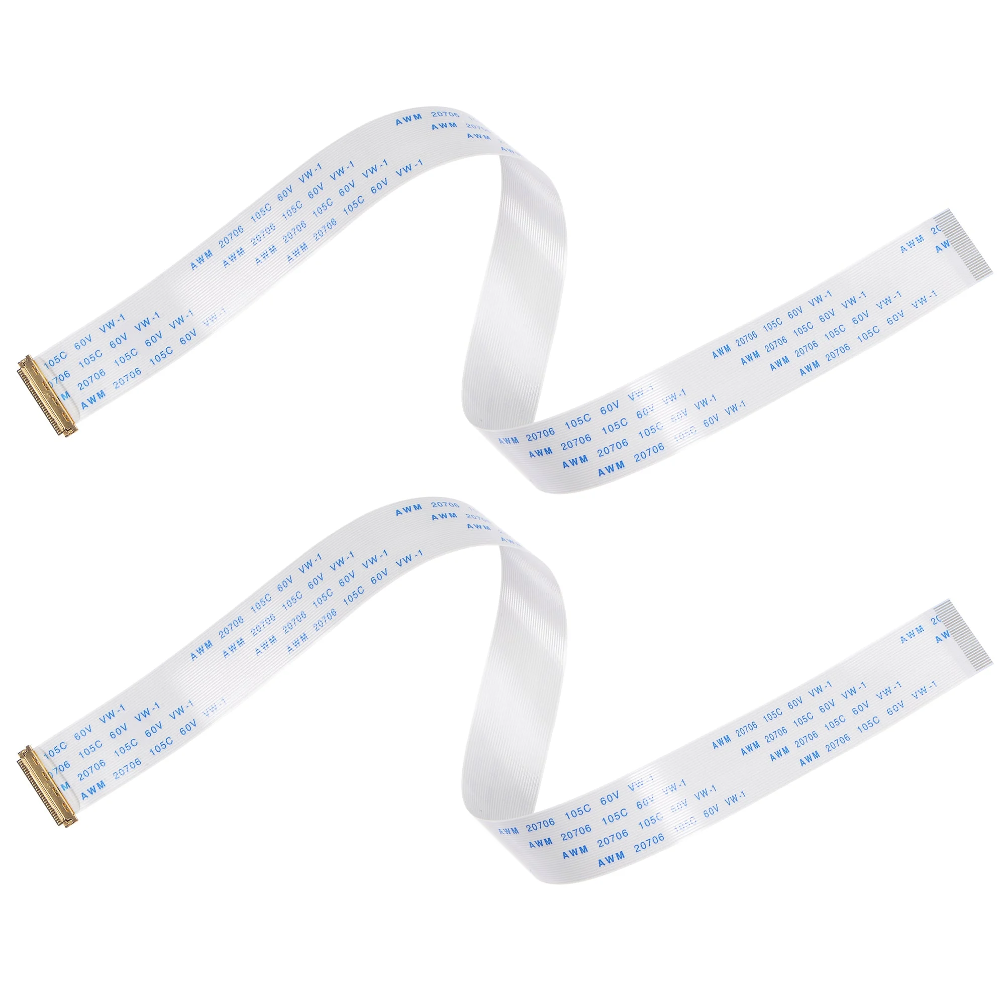 FFC Cable 0.5mm Pitch 30 Pin 300mm Flat Ribbon Cable for LCD Screen a Type 2pcs