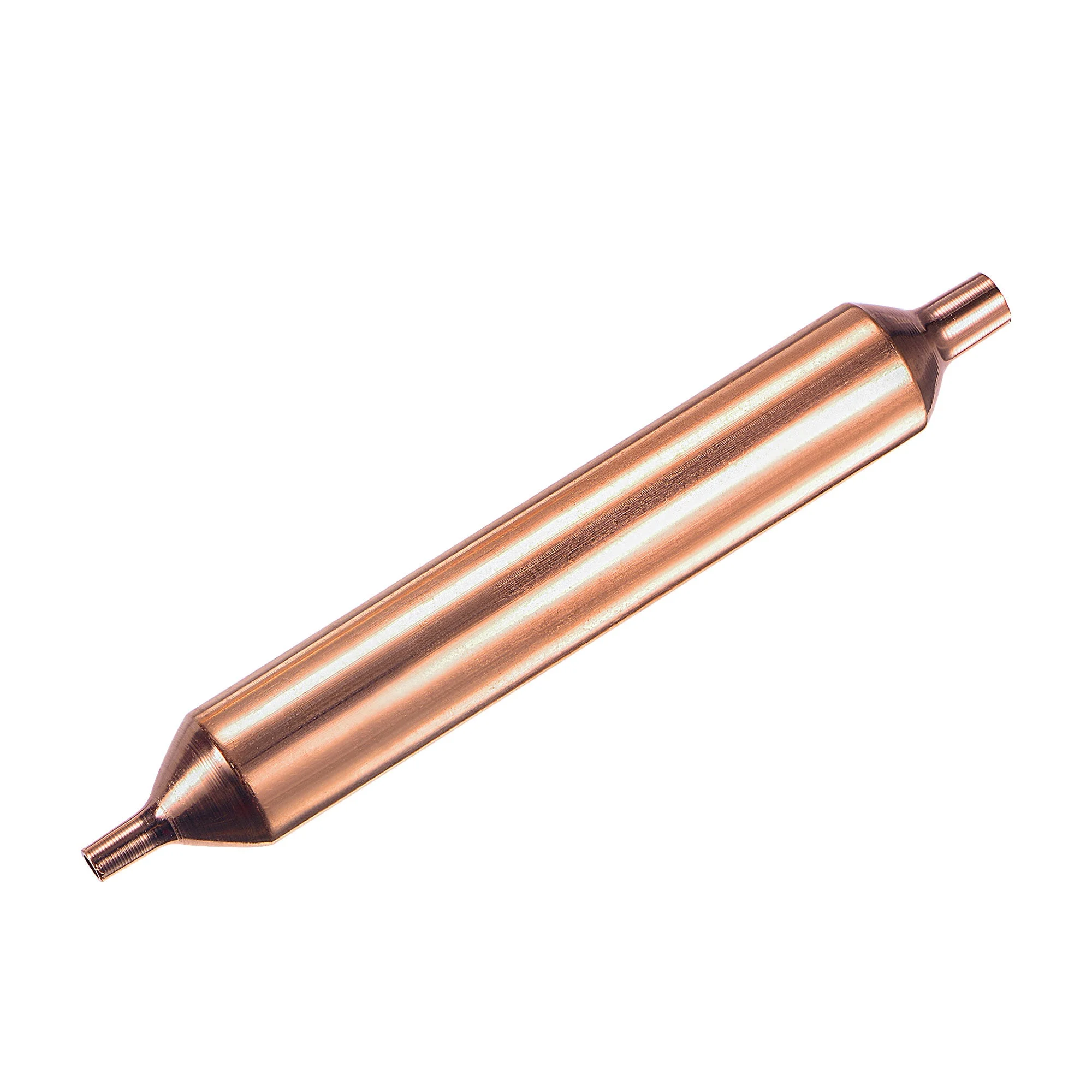 Copper Refrigerator Filter Dryer 18.5 x 129mm with 2 End Inner Dia 2.2 x 6.2mm