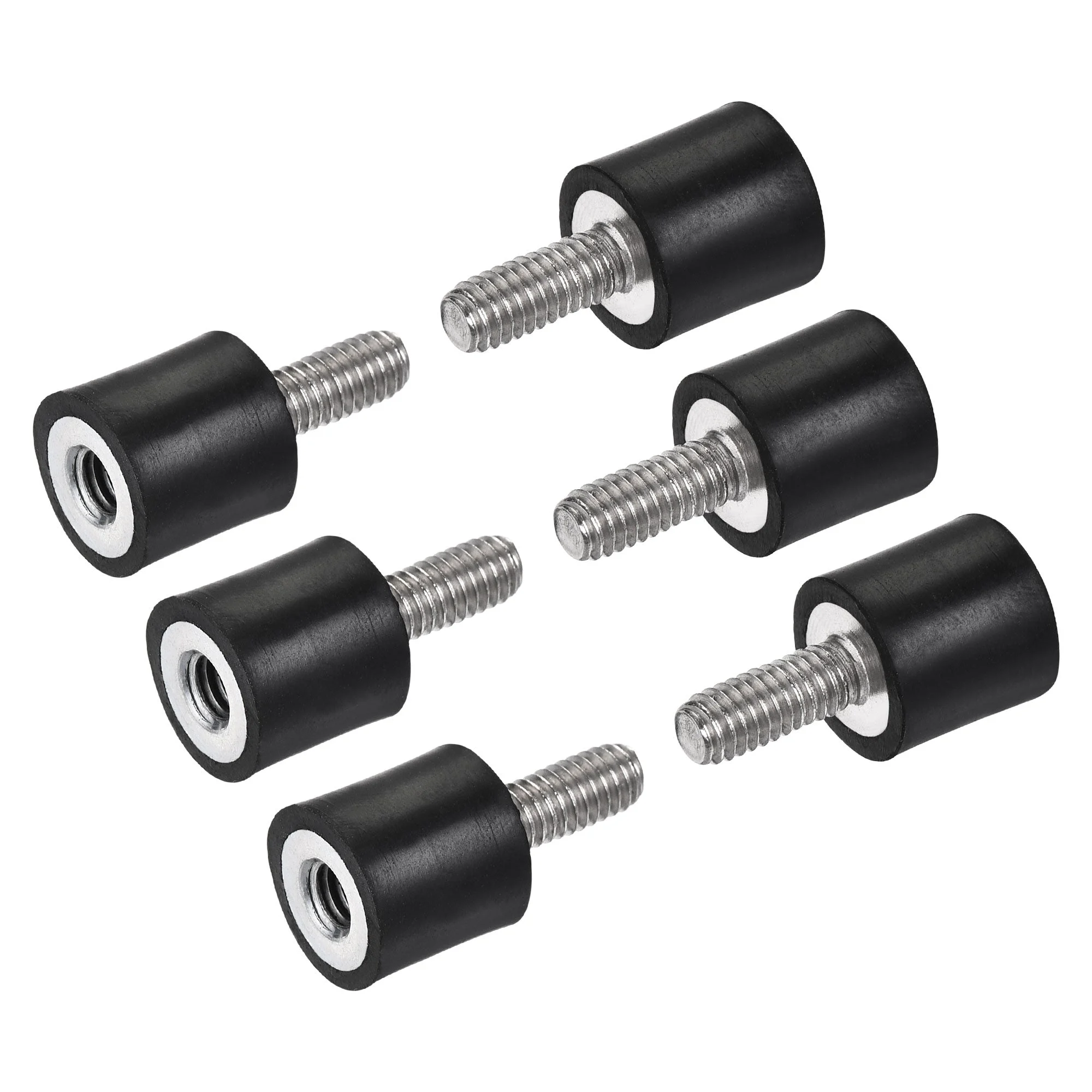M4 Rubber Mounts, 6pcs Male/Female Vibration Isolator Shock Absorber, for Garage Motor Air Compressor Car Boat Bobbins, D10mmxH10mm
