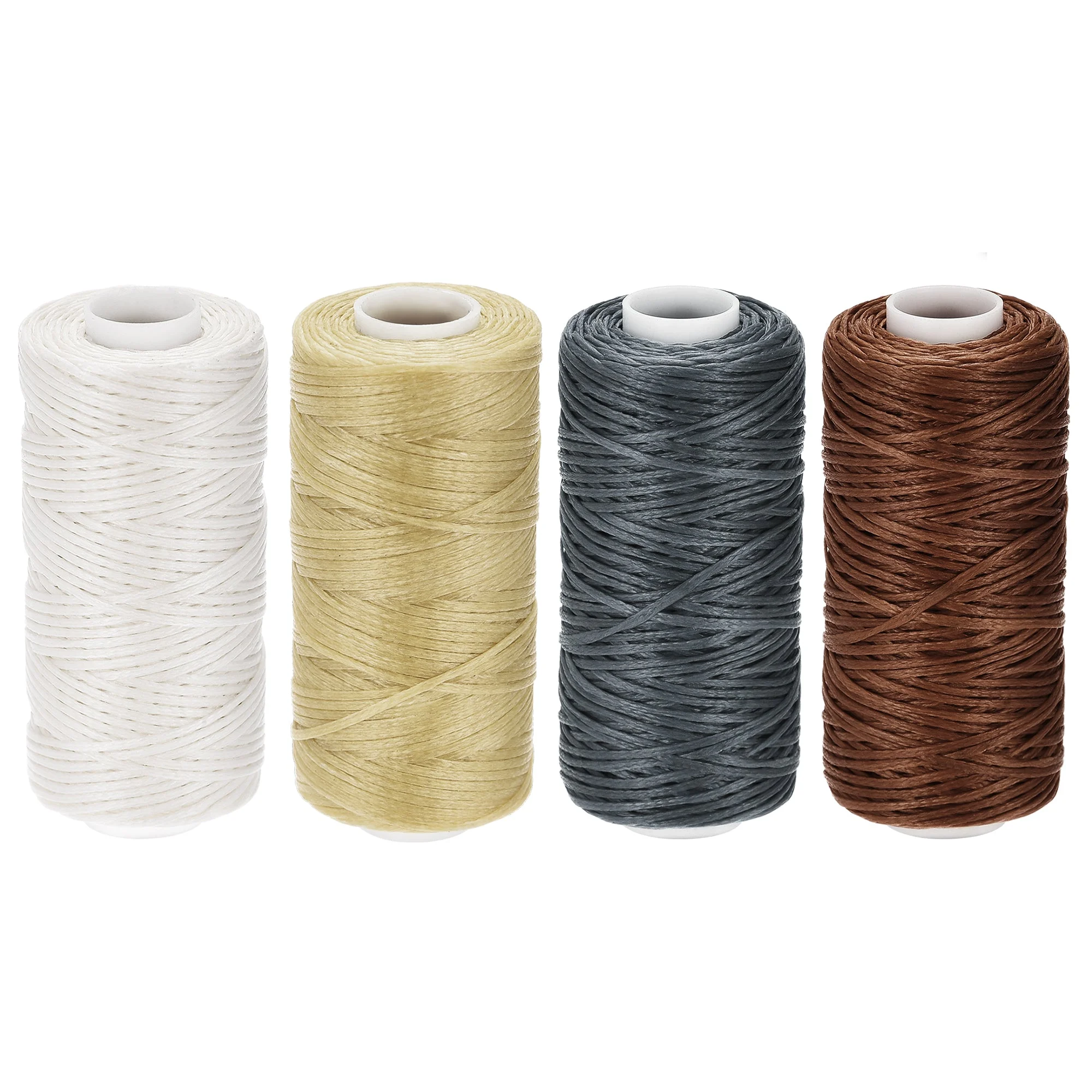 4 Colors Waxed Leather Thread 55 Yards 0.8mm 150D/16 Polyester Flat Cords