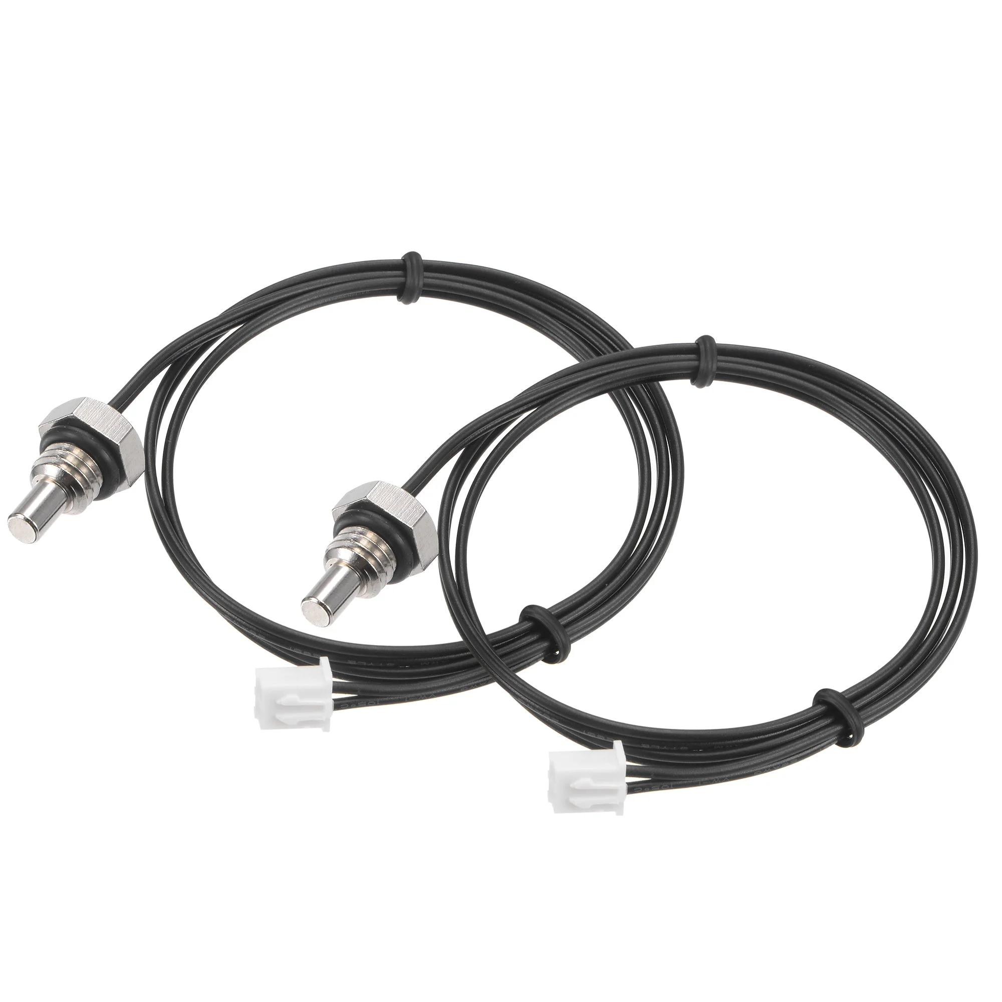 2pcs 10K Temperature Sensor Probe, M8 NTC Thermal Sensor Probe Cable 50cm