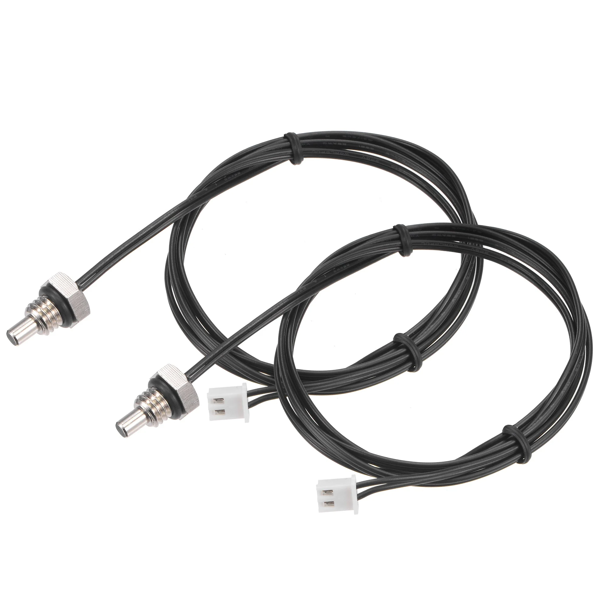 2pcs 10K Temperature Sensor Probe, M8 NTC Thermal Sensor Probe Cable 1m