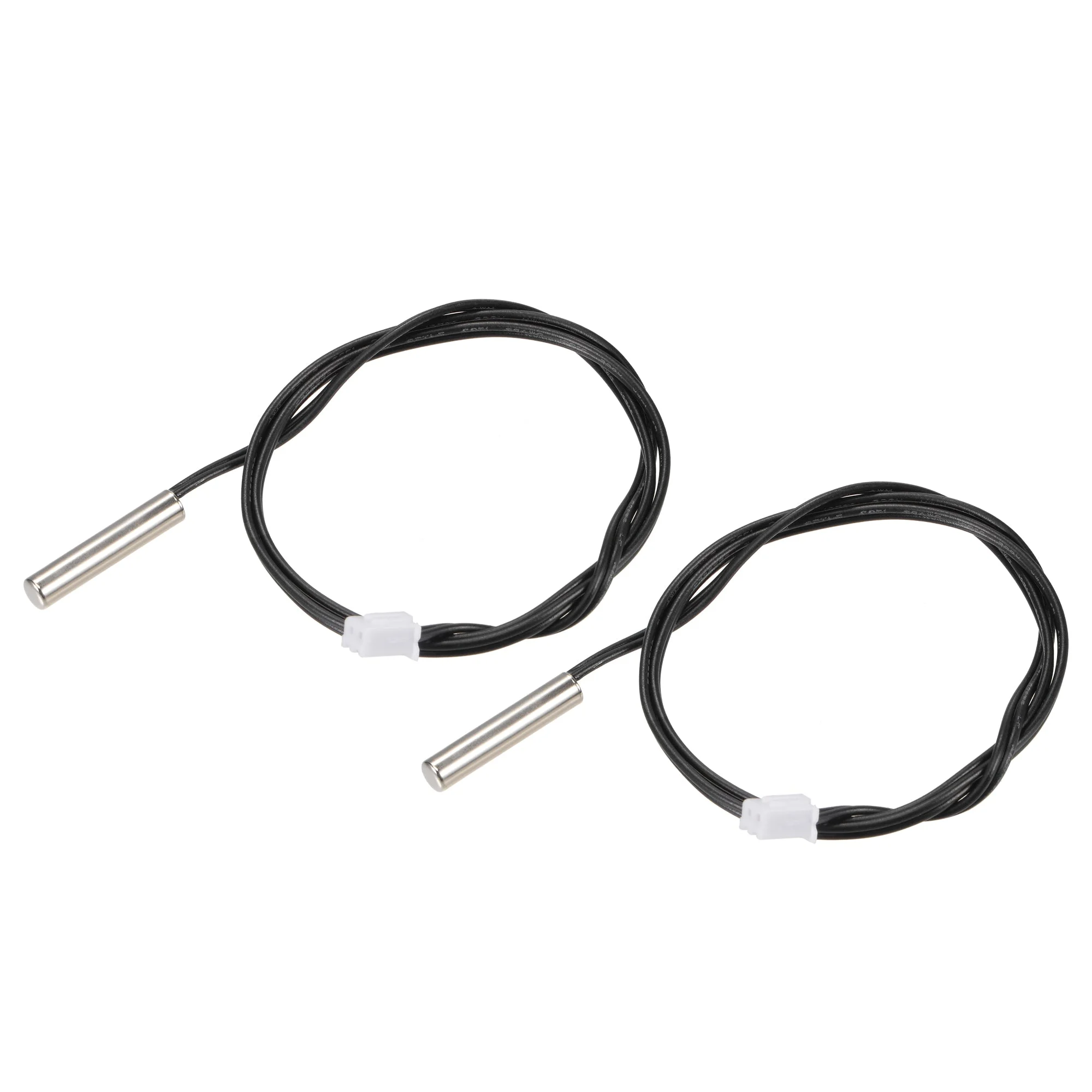 2pcs 100K B3950 Temperature Sensor Probe, Stainless Steel NTC Thermal Probe Cable 50cm