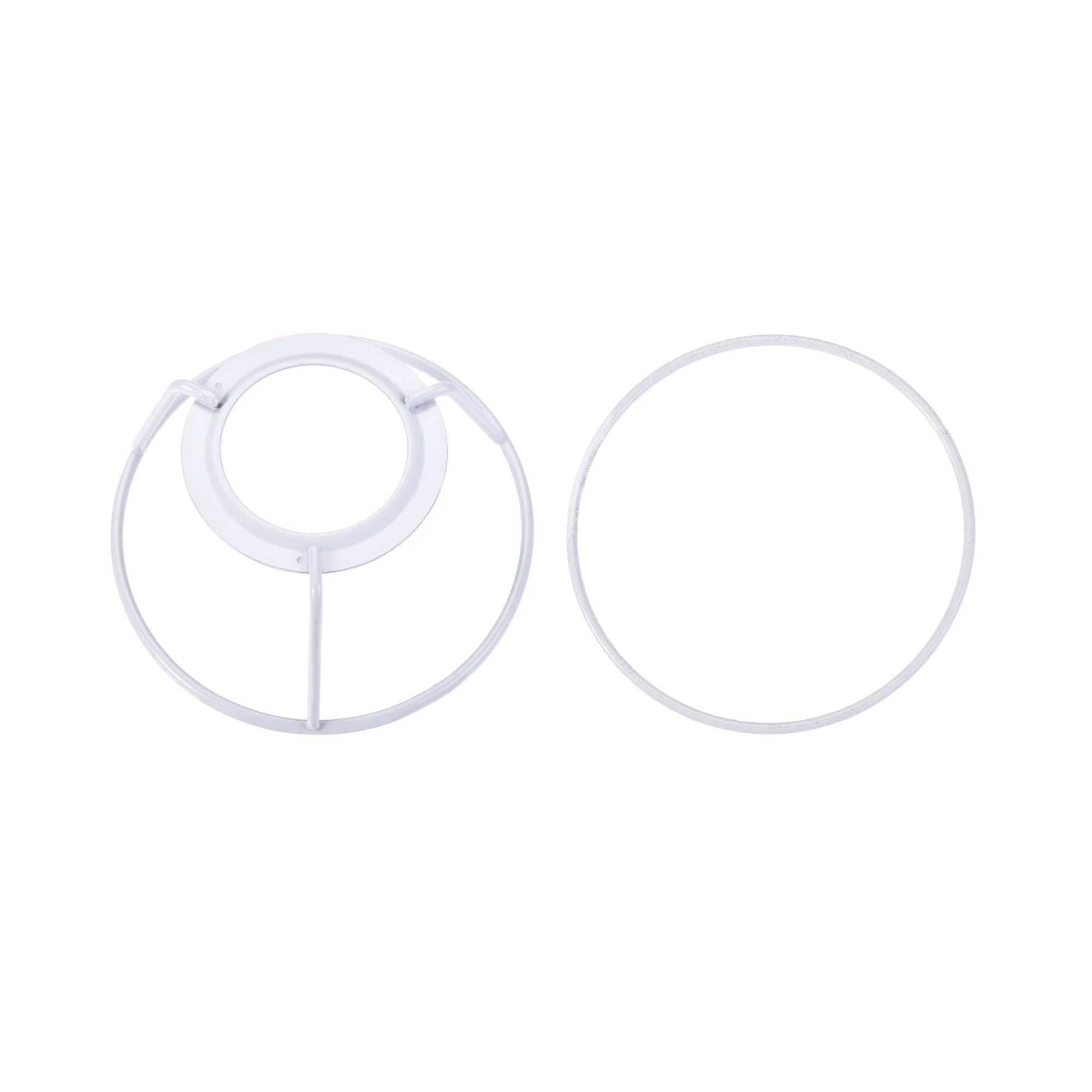 Uxcell Lamp Shade Ring, 100mm Dia. Lampshade Holder Frame Ring for E26/E27 Lamp Socket, Baked Coating Iron 1 Set