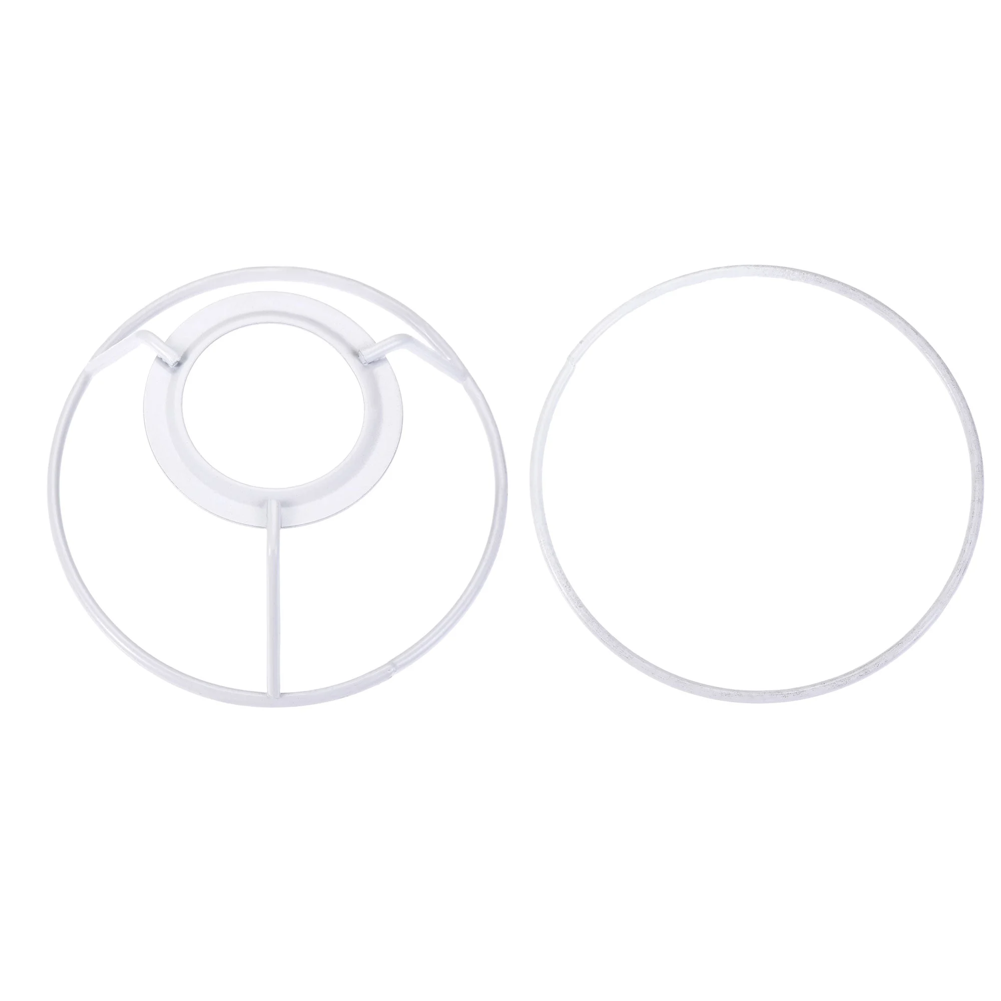 Uxcell Lamp Shade Ring, 110mm Dia. Lampshade Holder Frame Ring for E26/E27 Lamp Socket, Baked Coating Iron 1 Set