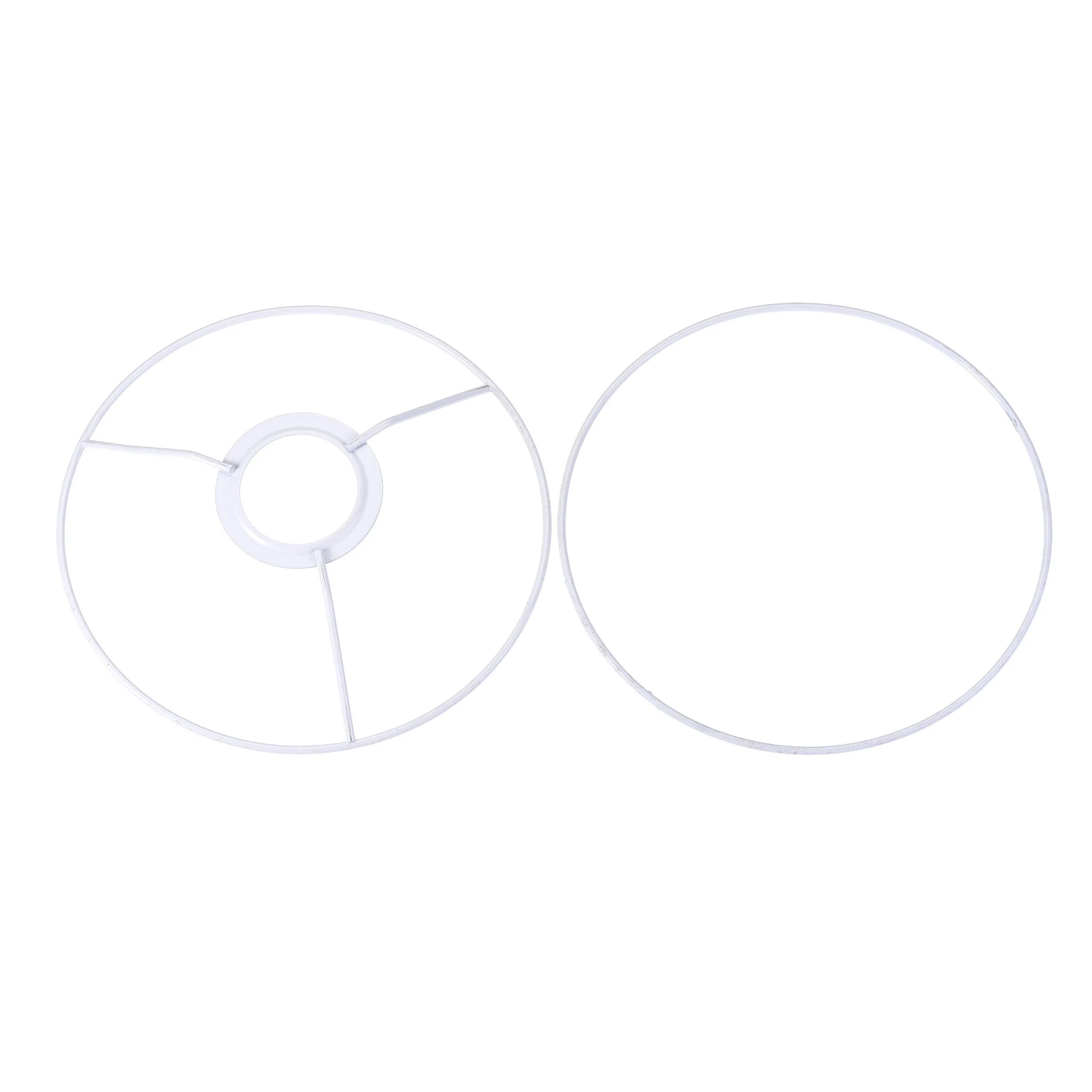 Uxcell Lamp Shade Ring, 180mm Dia. Lampshade Holder Frame Ring for E26/E27 Lamp Socket, Baked Coating Iron 1 Set