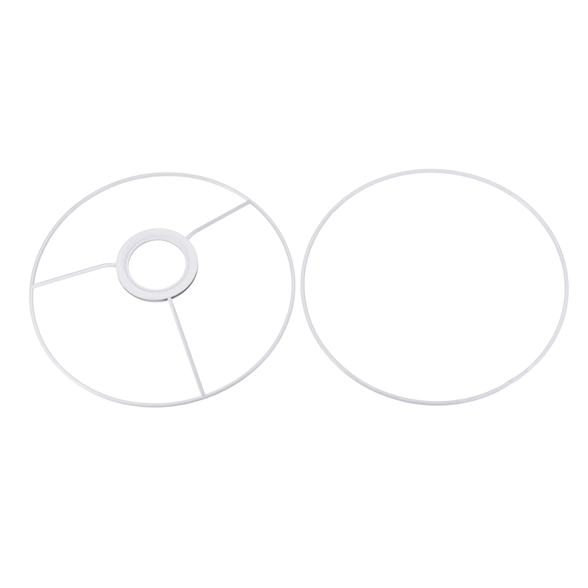 Uxcell Lamp Shade Ring, 200mm Dia. Lampshade Holder Frame Ring for E26/E27 Lamp Socket, Baked Coating Iron 1 Set