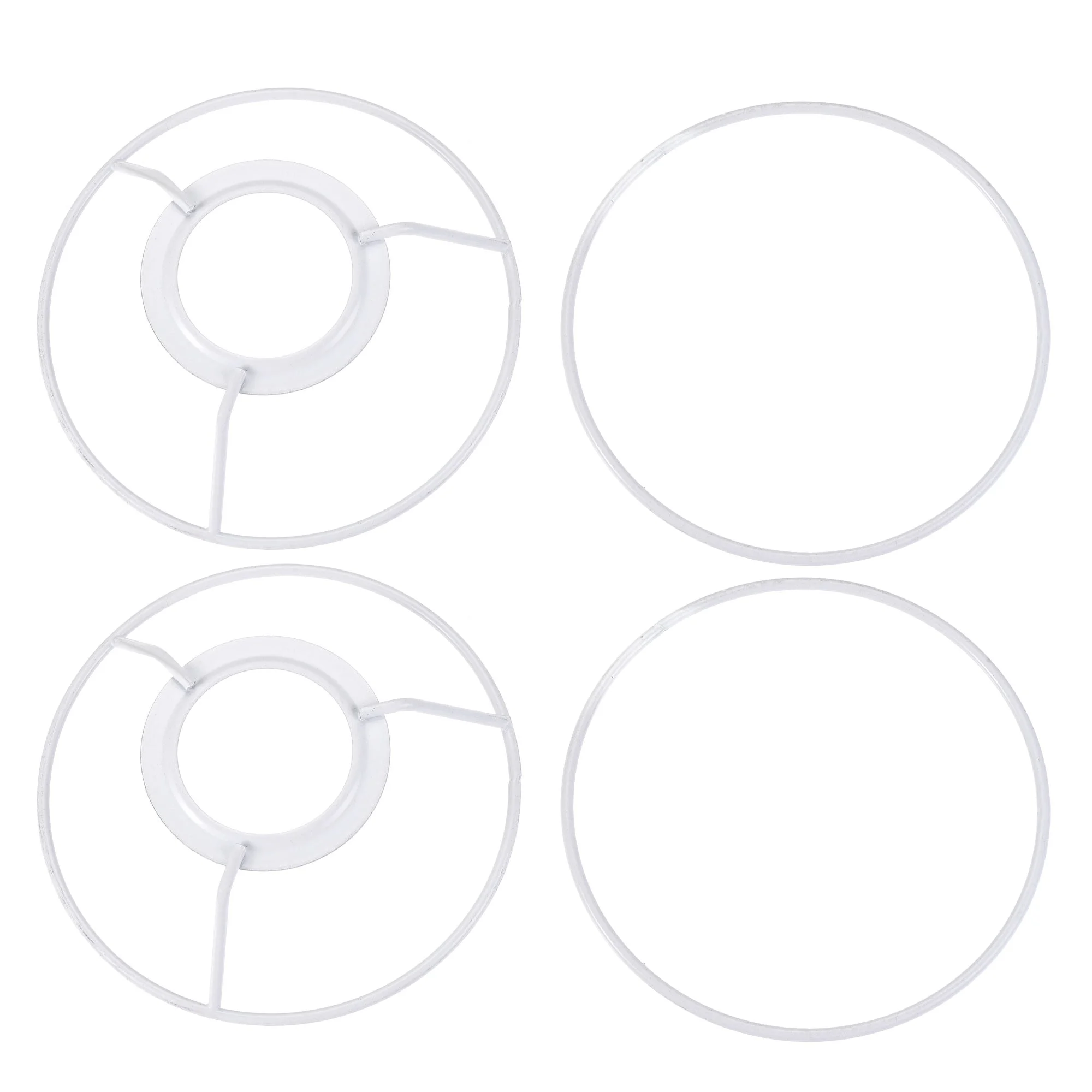 Uxcell Lamp Shade Ring, 120mm Dia. Lampshade Holder Frame Ring for E26/E27 Lamp Socket, Baked Coating Iron 2 Set