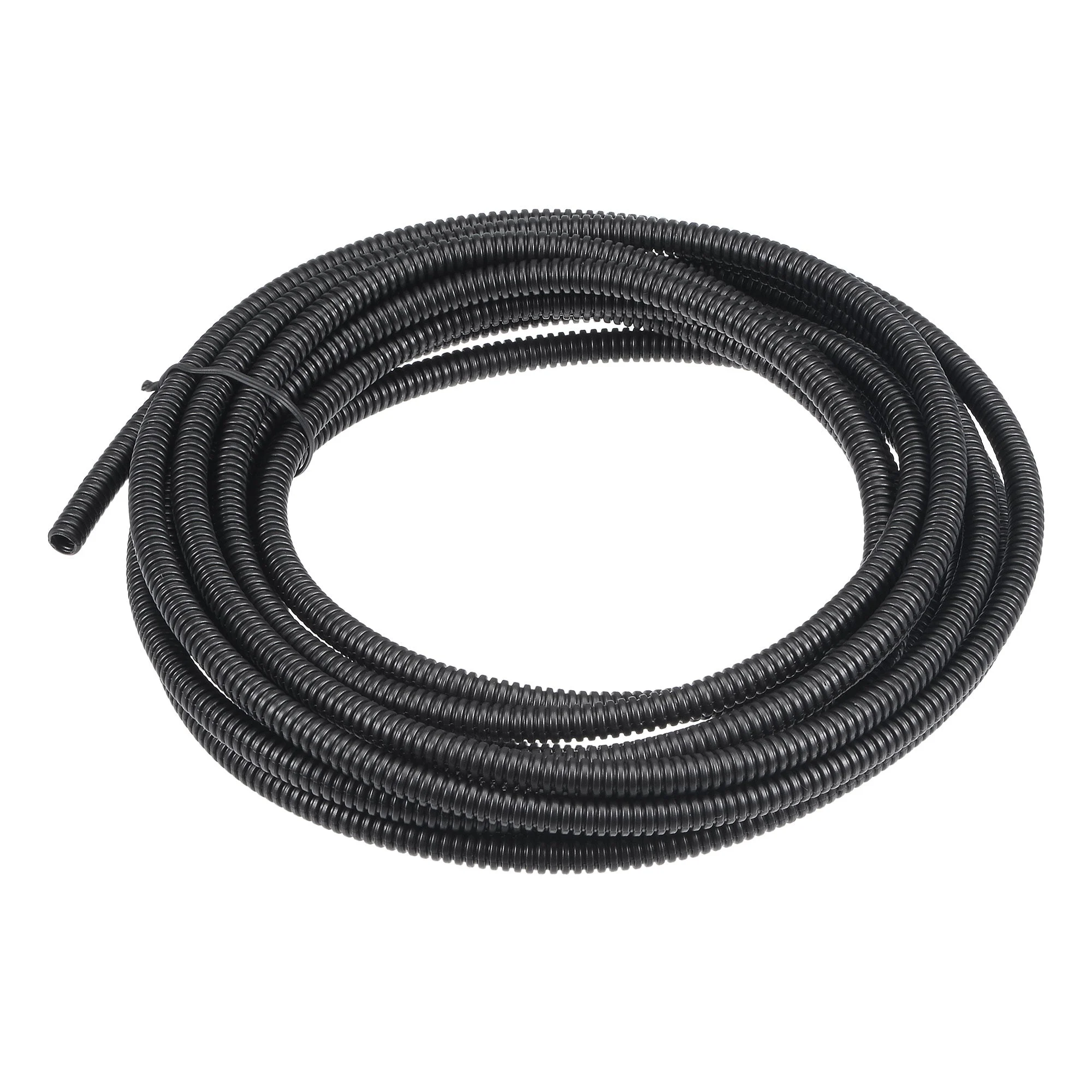 5 M 4.5 x 7 mm PP Flexible Corrugated Conduit Tube for Garden,Office Black
