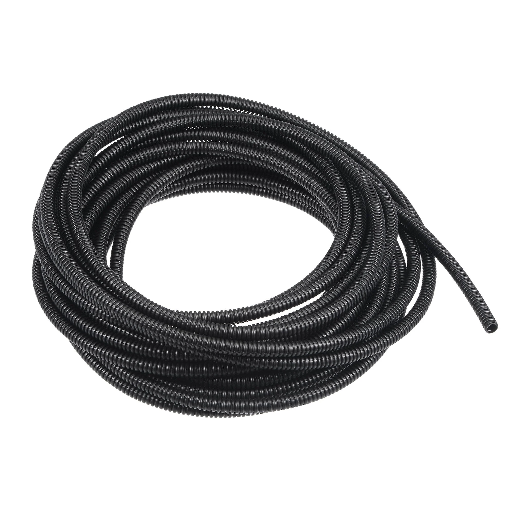 10 M 4.5 x 7 mm PP Flexible Corrugated Conduit Tube for Garden,Office Black