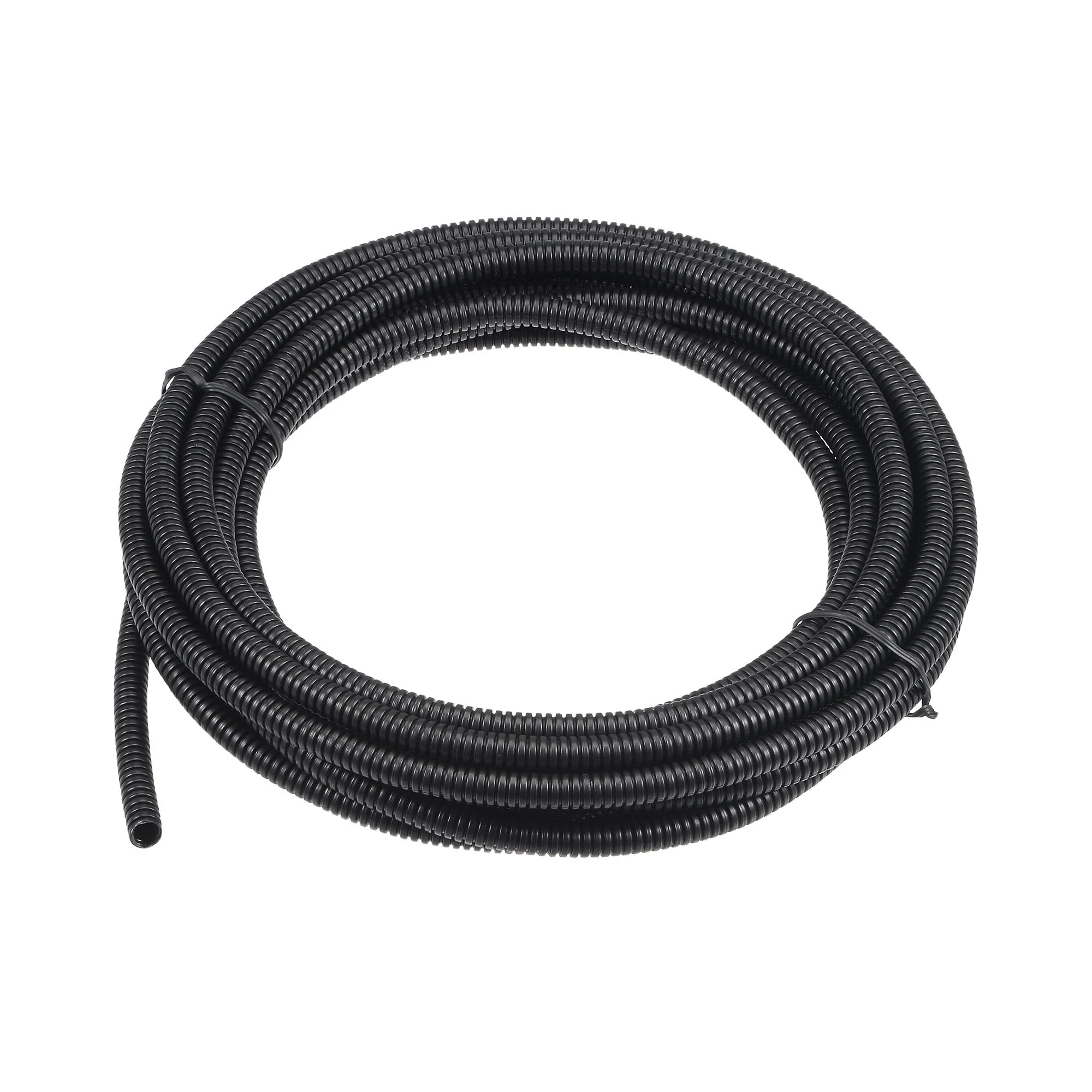 5 M 5.2 x 7.2 mm PP Flexible Corrugated Conduit Tube for Garden,Office Black
