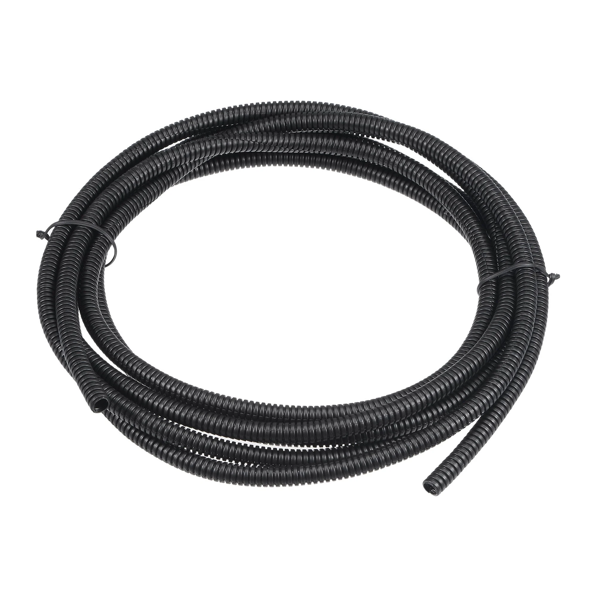 3.0 M 5.2 x 7.2 mm PP Split Corrugated Conduit Tube for Garden,Office Black
