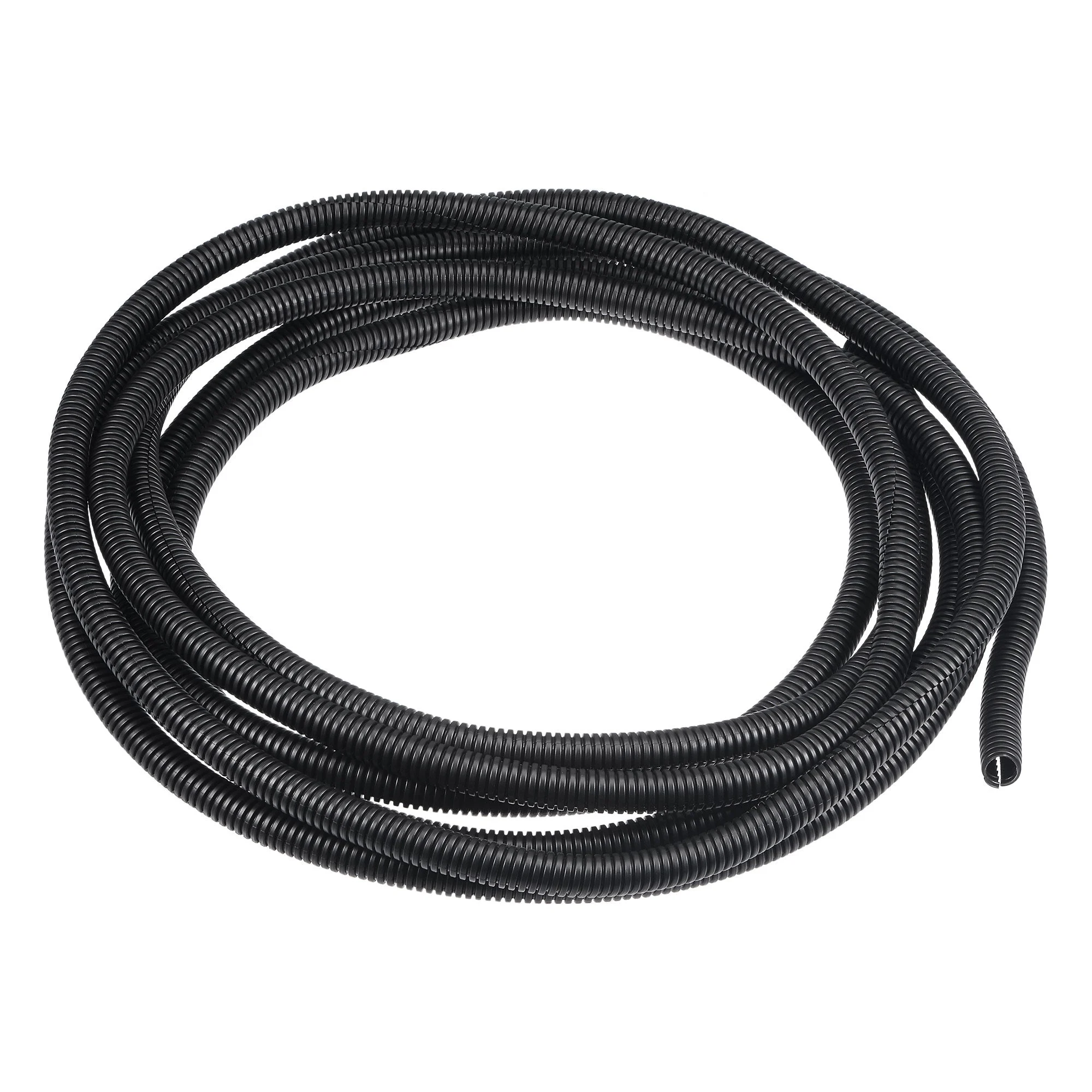 5 M 9 x 12 mm PP Split Corrugated Conduit Tube for Garden,Office Black