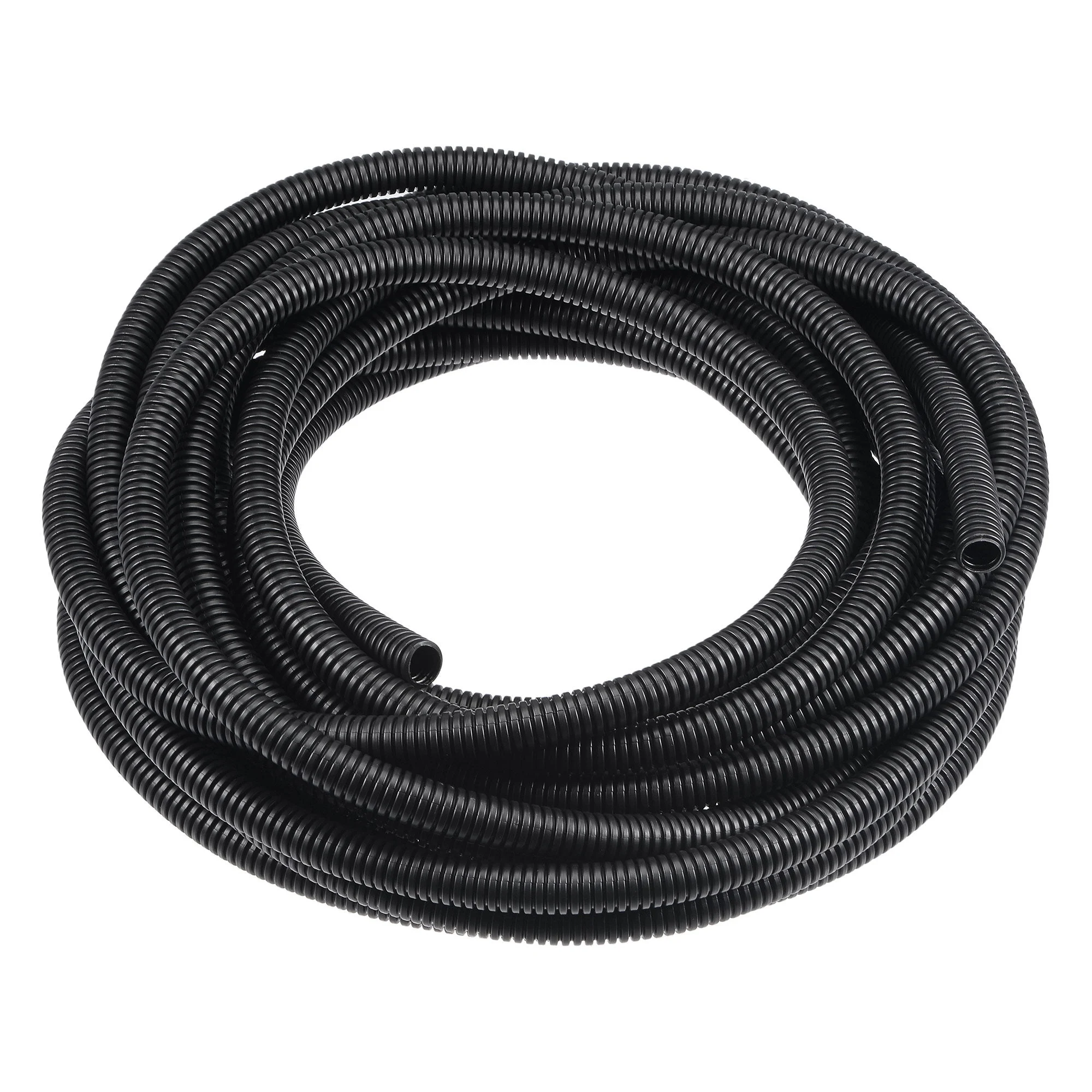 10 M 9 x 12 mm PP Flexible Corrugated Conduit Tube for Garden,Office Black