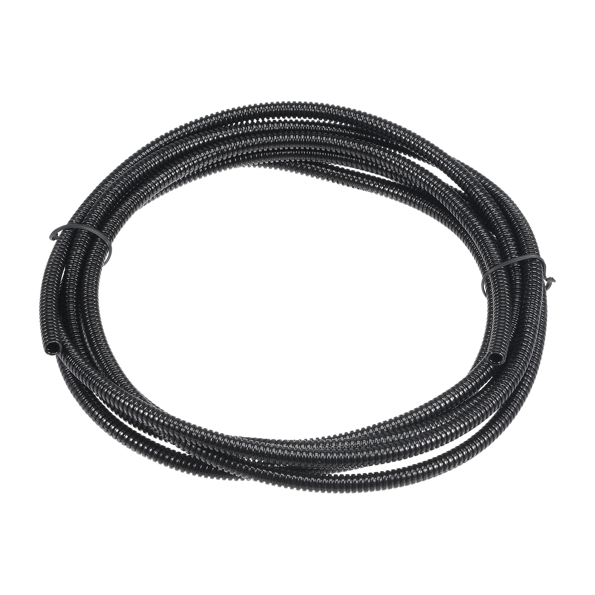 3.0 M 4.5 x 7 mm PA Split Corrugated Conduit Tube for Garden,Office Black
