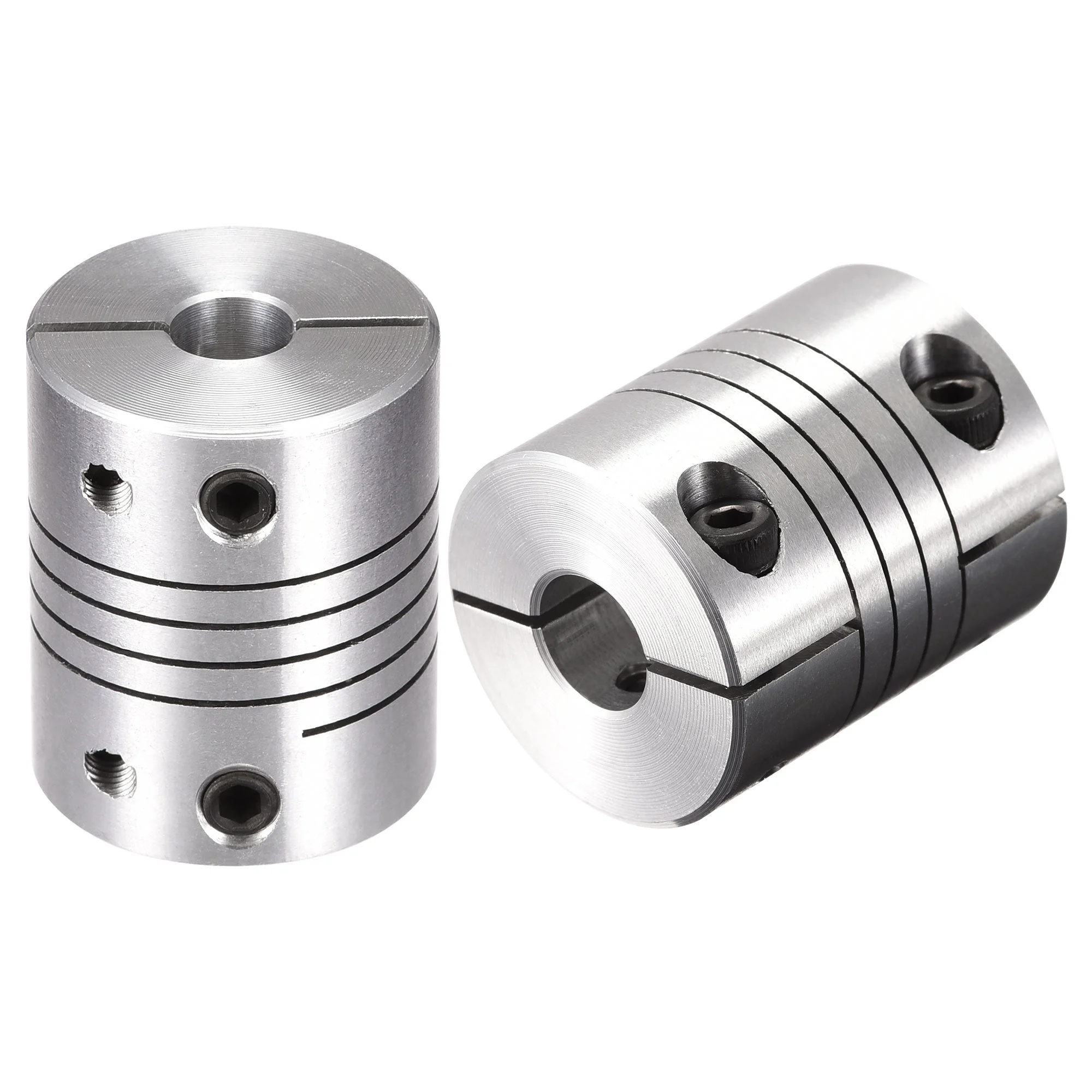 2PCS Motor Shaft 6mm to 12mm Helical Beam Coupler Coupling 25mm Dia 30mm Length