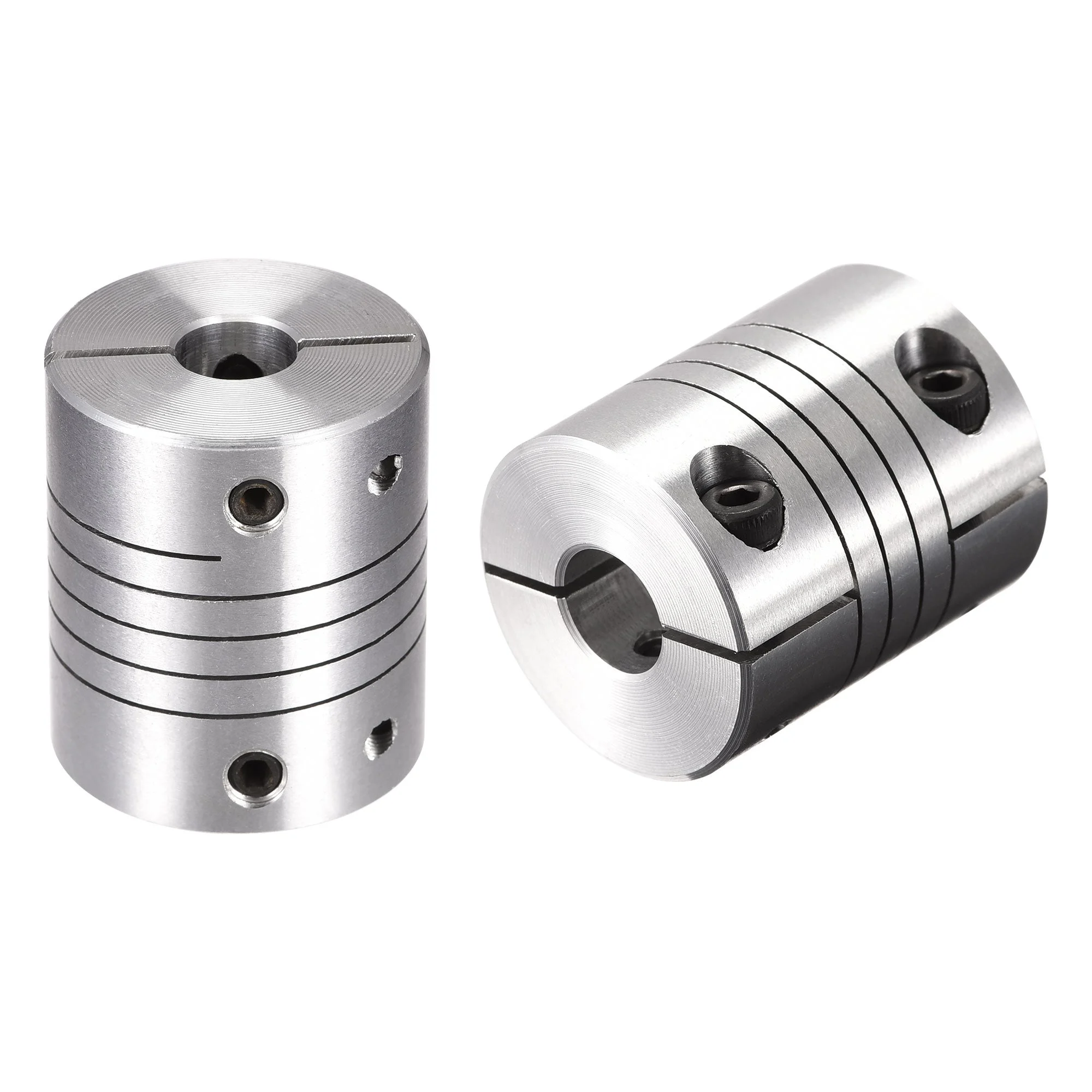 2PCS Motor Shaft 8mm to 10mm Helical Beam Coupler Coupling 25mm Dia 30mm Length