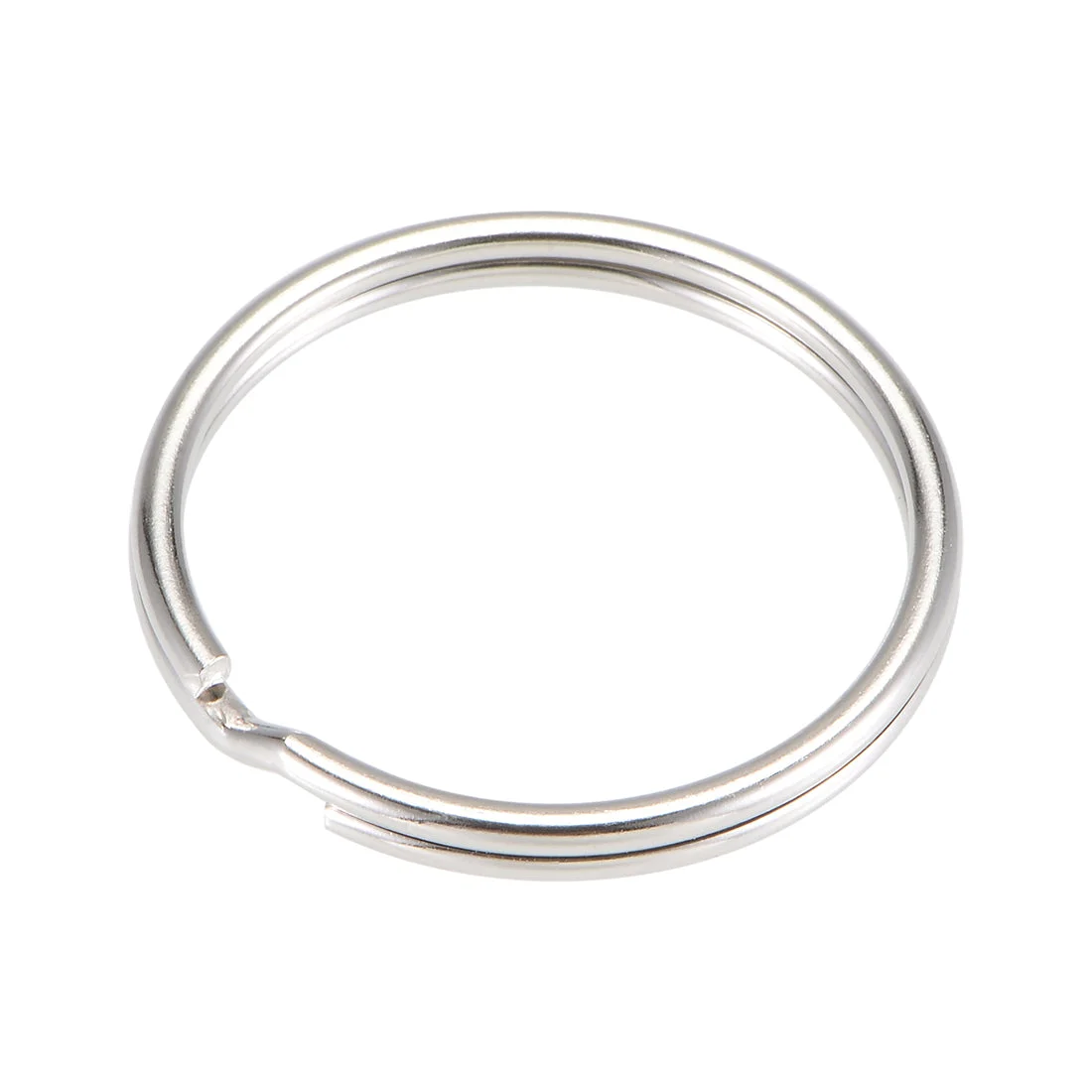 Uxcell Split Key Ring mm Open Jump Connector for Lanyard Zipper Handbag, Nickel Plated Iron, Pack of 50