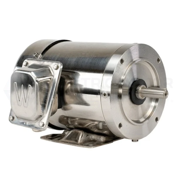 1HP Worldwide 1800RPM 56C TEFC 3PH IP56 Stainless Washdown Motor NAWSSE1-18-56C