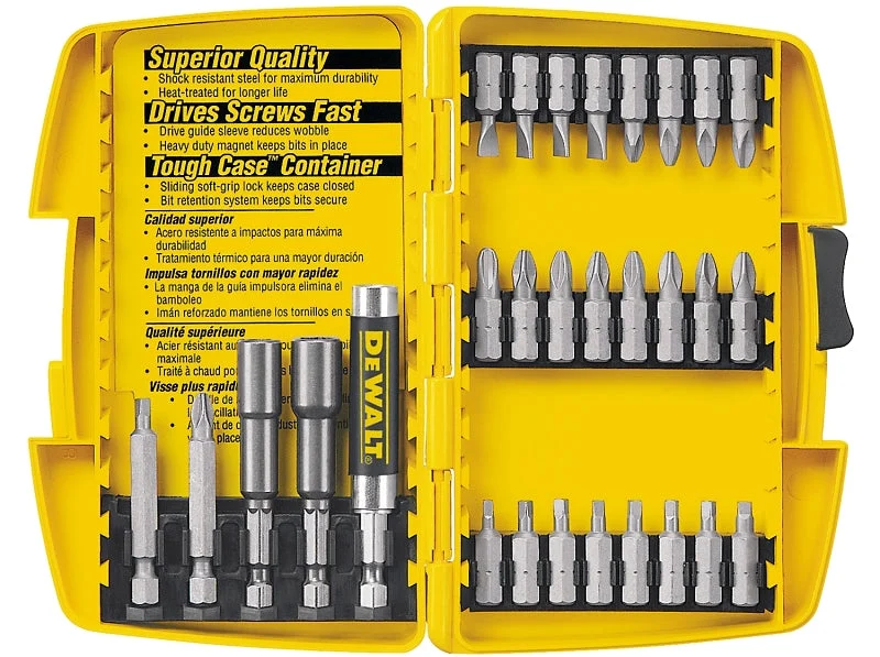 DEWALT DW2162 Screwdriver Bit Set with ToughCase+ System, Standard, Steel