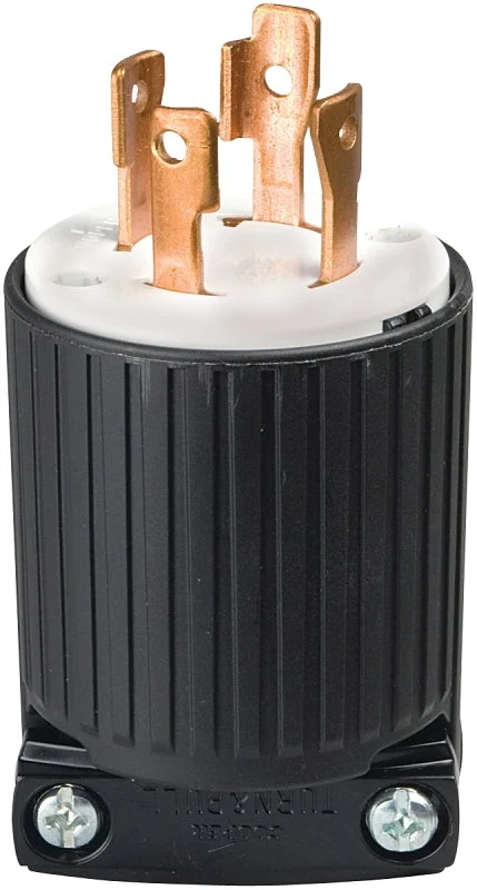 Eaton L1430P Electrical Plug, 3-Pole, 30 A, 125/250 V, NEMA: NEMA L14-30, Black/White