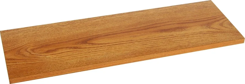 Knape & Vogt 1980 OK 8X24 Series Shelf Board, Oak, For: KV Standard/Bracket Shelving Systems, 200 lb, 5-Shelf, 24 in L, Pack of 5