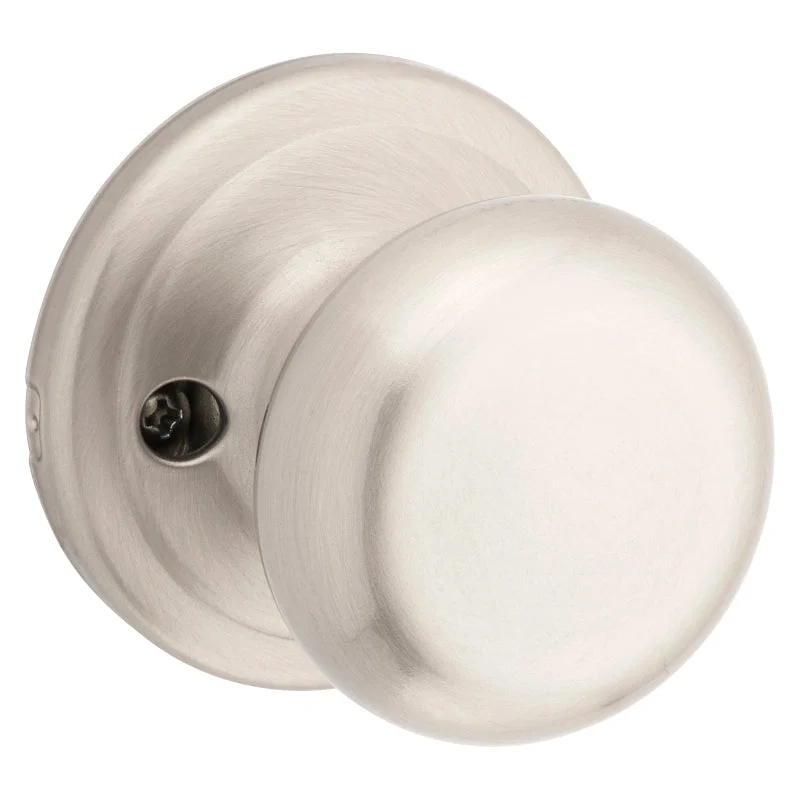 Kwikset Signature Series 788J 15 CP Dummy Knob, Juno Design, Satin Nickel, Residential, 1-3/4 to 1-3/8 in Thick Door