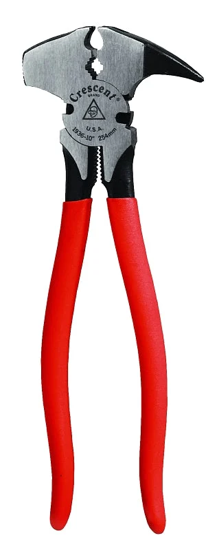 Crescent 193610CVSMNN-05 Fence Tool Pliers, 11 AWG Cutting Capacity, 10-7/16 in OAL, 1-1/16 in L Jaw, 3-5/8 in W Jaw