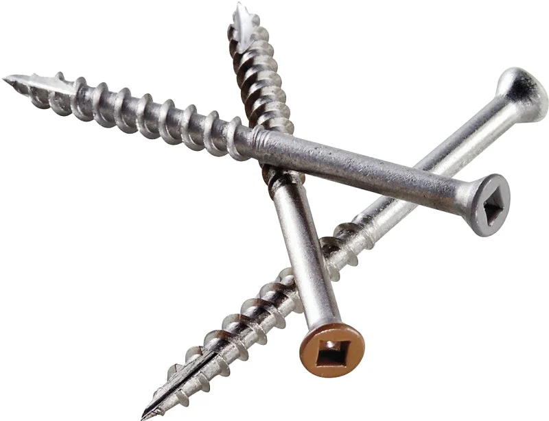 Simpson Strong-Tie S07C225FBP Deck Screw, #7 Thread, 2-1/4 in L, Coarse Thread, Trim Head, Square Drive, 100/PK