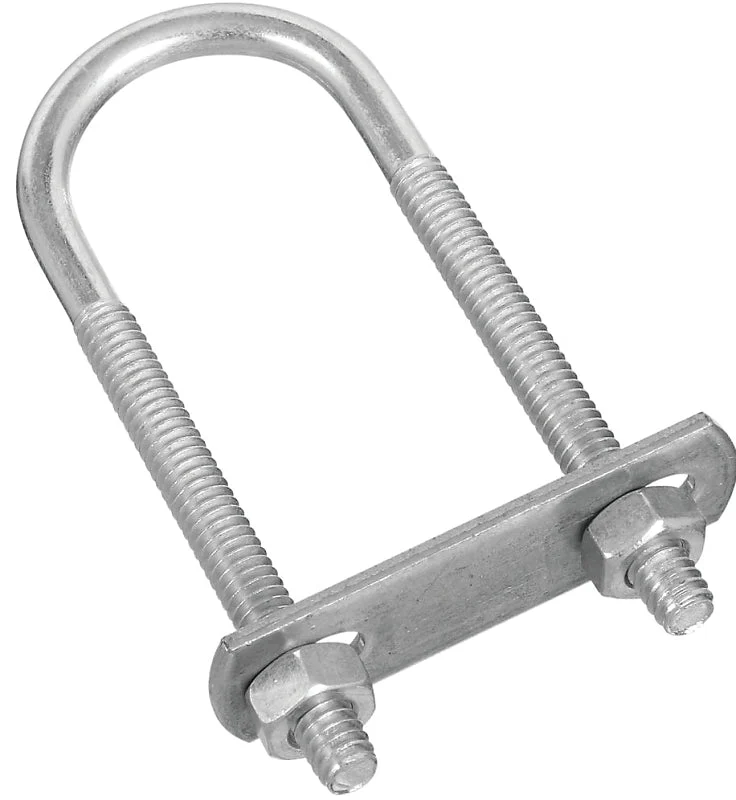 National Hardware N222-109 U-Bolt, 1/4-20 Thread, 1-3/4 in L Thread, Steel, Zinc, Pack of 5