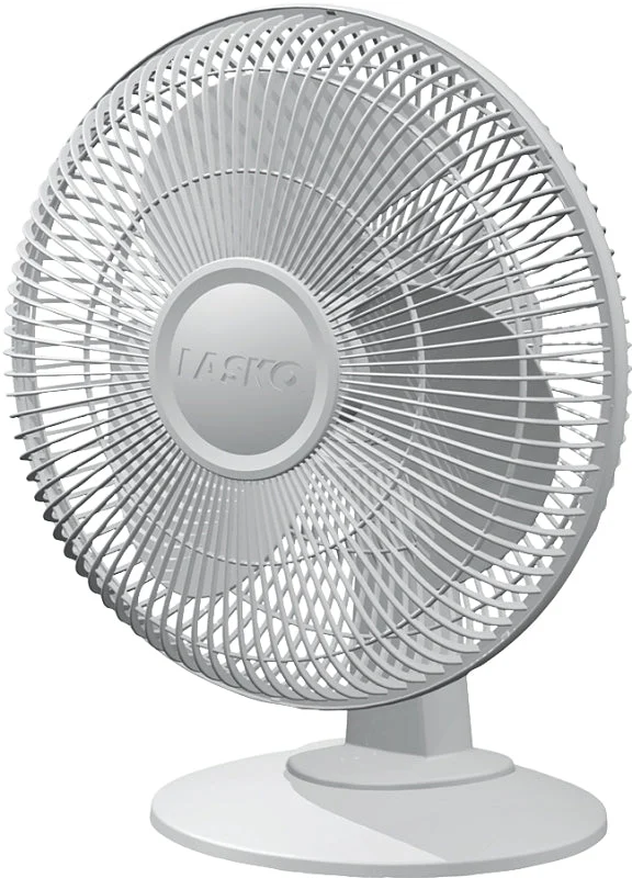 Lasko 2012 Table Fan, White, 12 in L x 14 in W x 16-1/2 in H Dimensions, 3-Speed