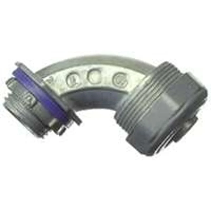 Halex 91697 Liquidtight Connector, 90 deg Angle, 3/4 in, Zinc, 1/BAG